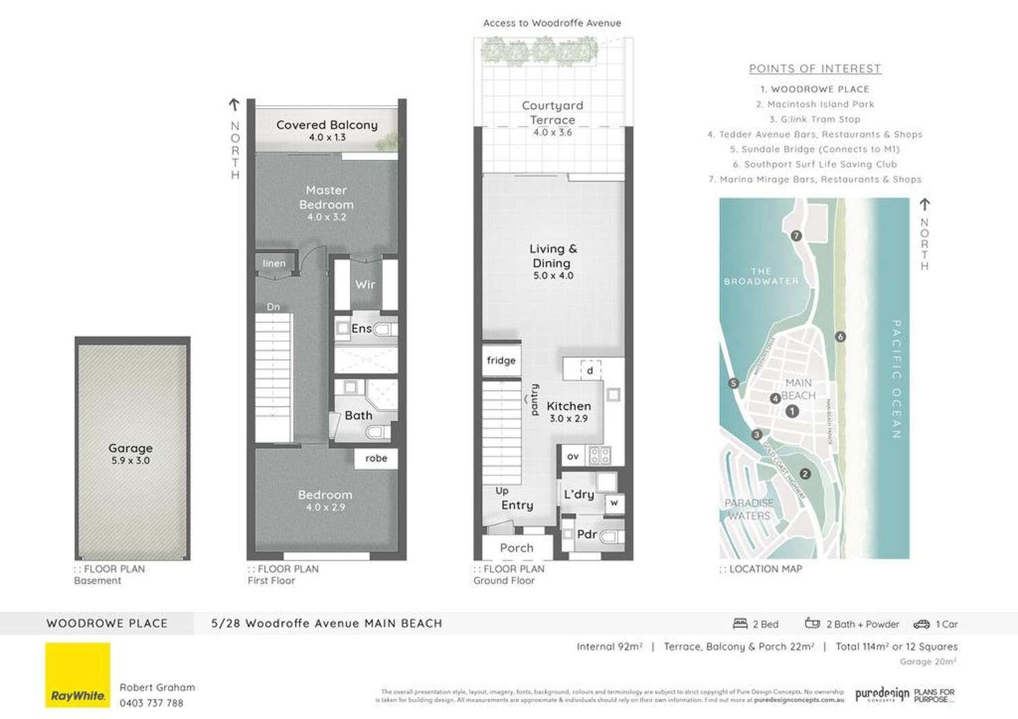 Floorplan of Homely apartment listing, 5/28-32 Woodroffe Avenue, Main Beach QLD 4217