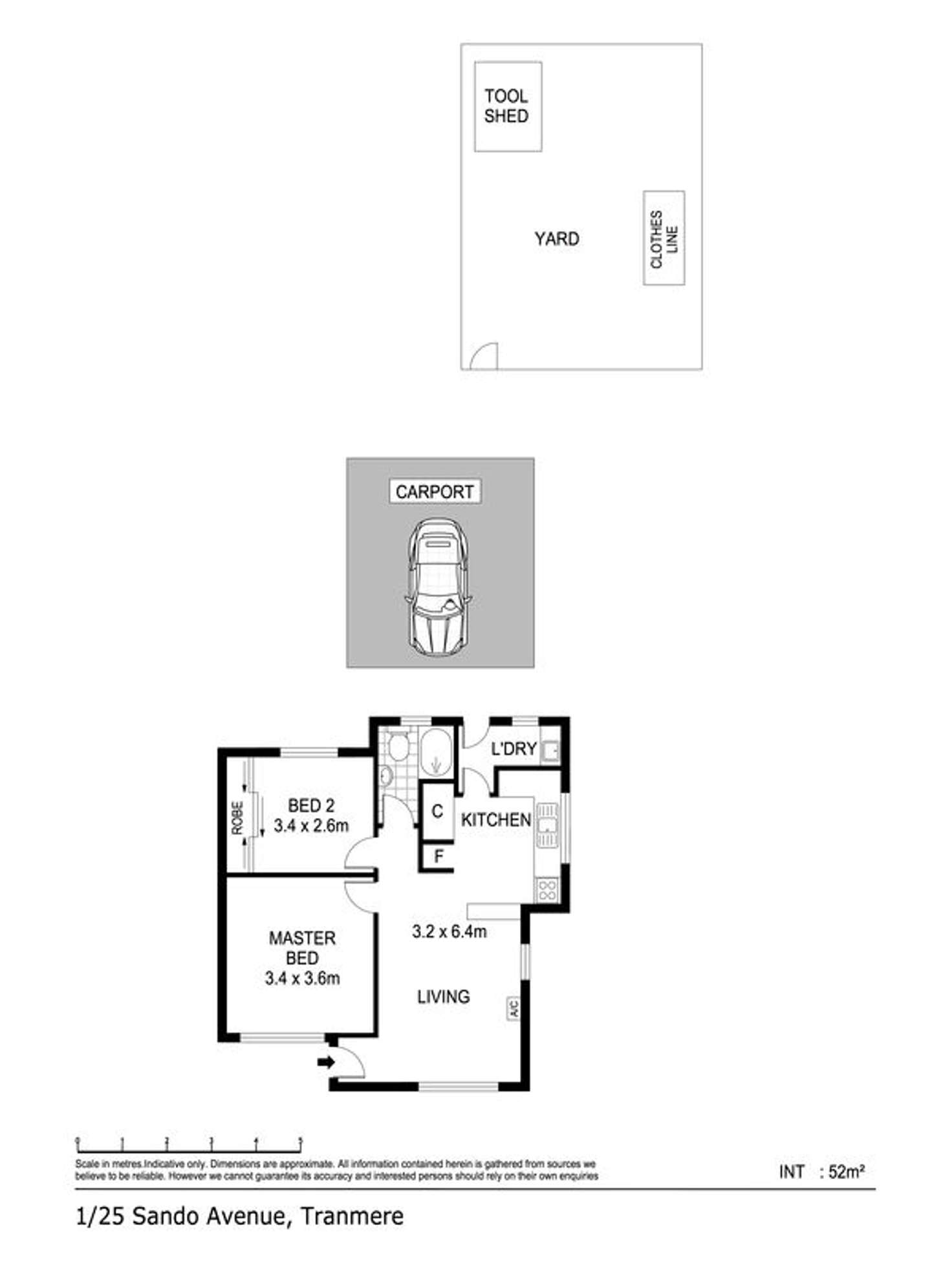 Floorplan of Homely unit listing, 1/25 Sando Avenue, Tranmere SA 5073