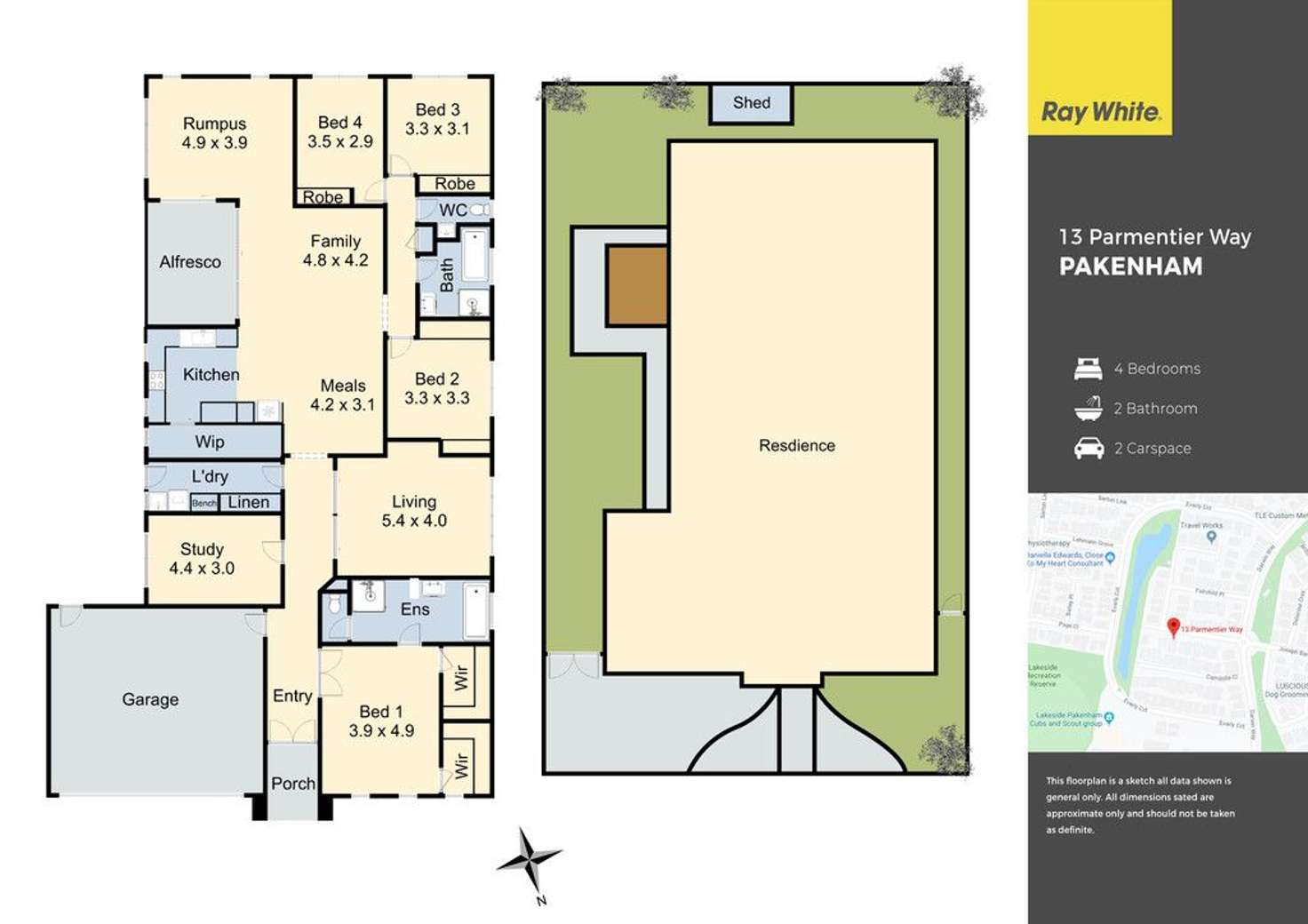 Floorplan of Homely house listing, 13 Parmentier Way, Pakenham VIC 3810