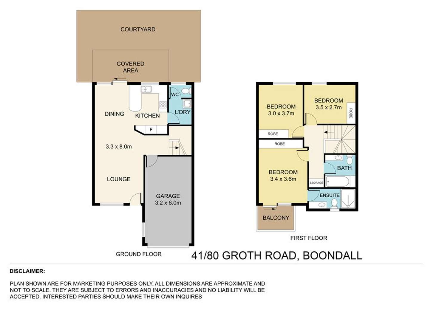 Floorplan of Homely townhouse listing, 41/80-92 Groth Road, Boondall QLD 4034