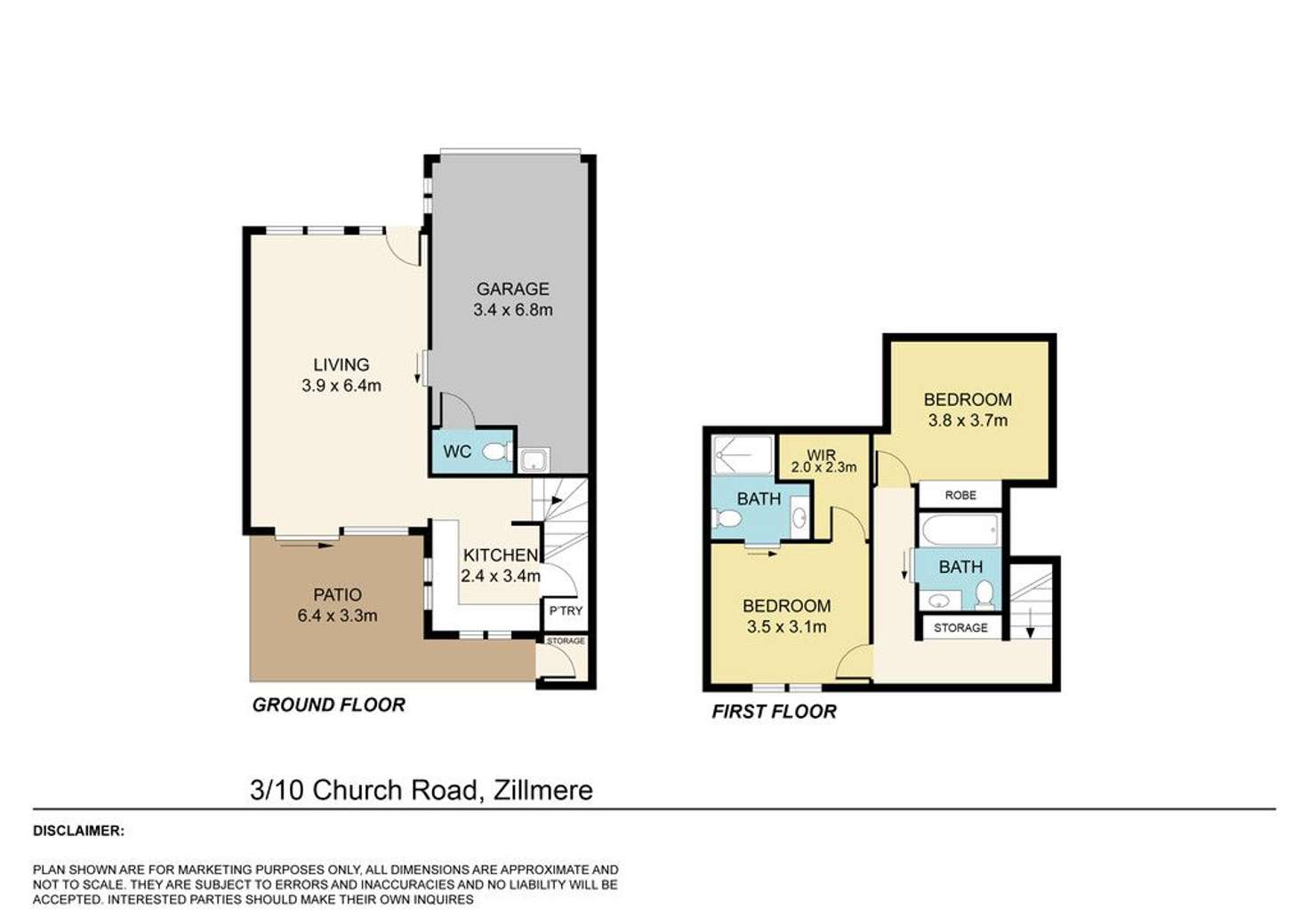 Floorplan of Homely townhouse listing, 3/10 Church Road, Zillmere QLD 4034