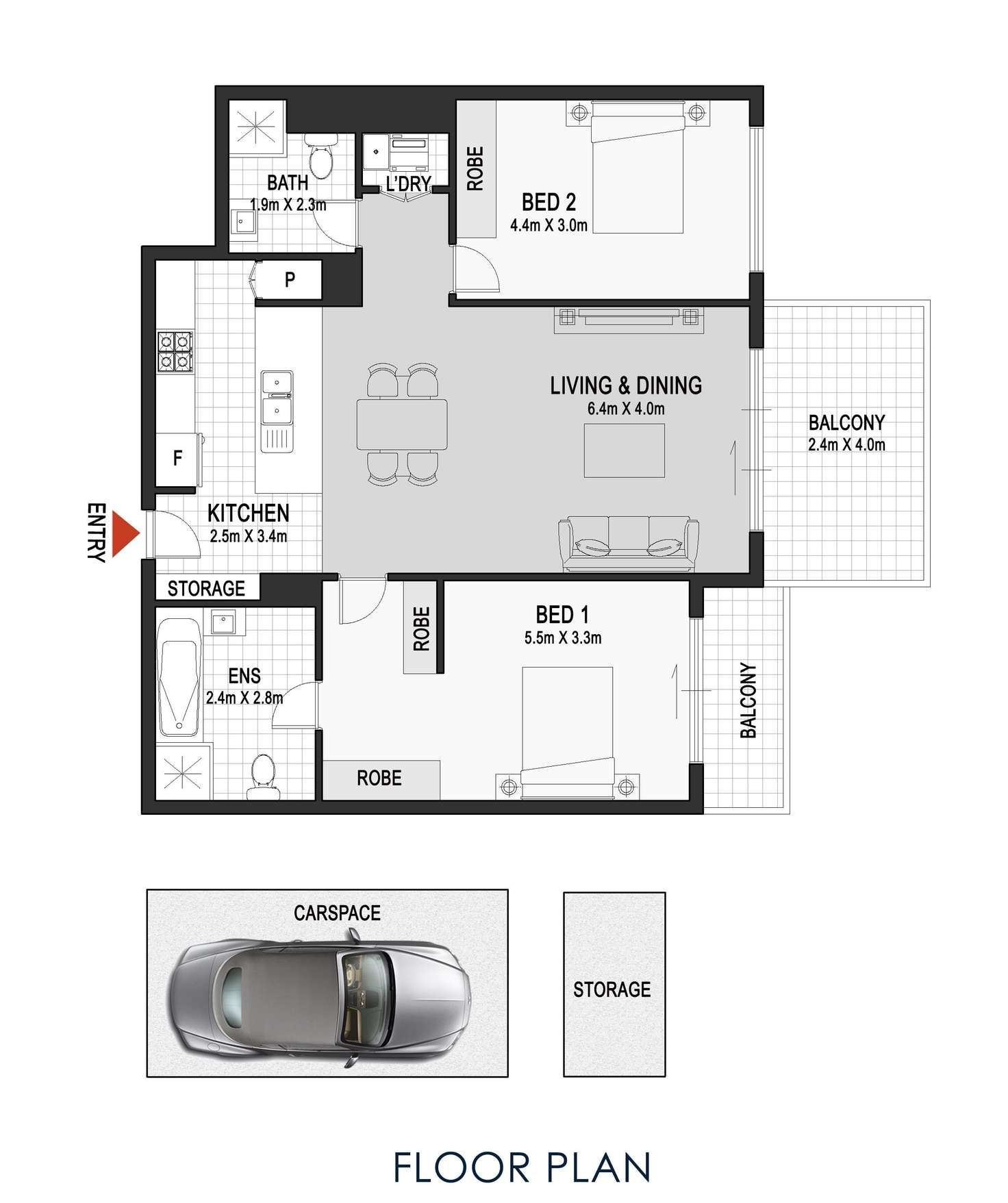 Floorplan of Homely apartment listing, 404/76 Rider Boulevard, Rhodes NSW 2138