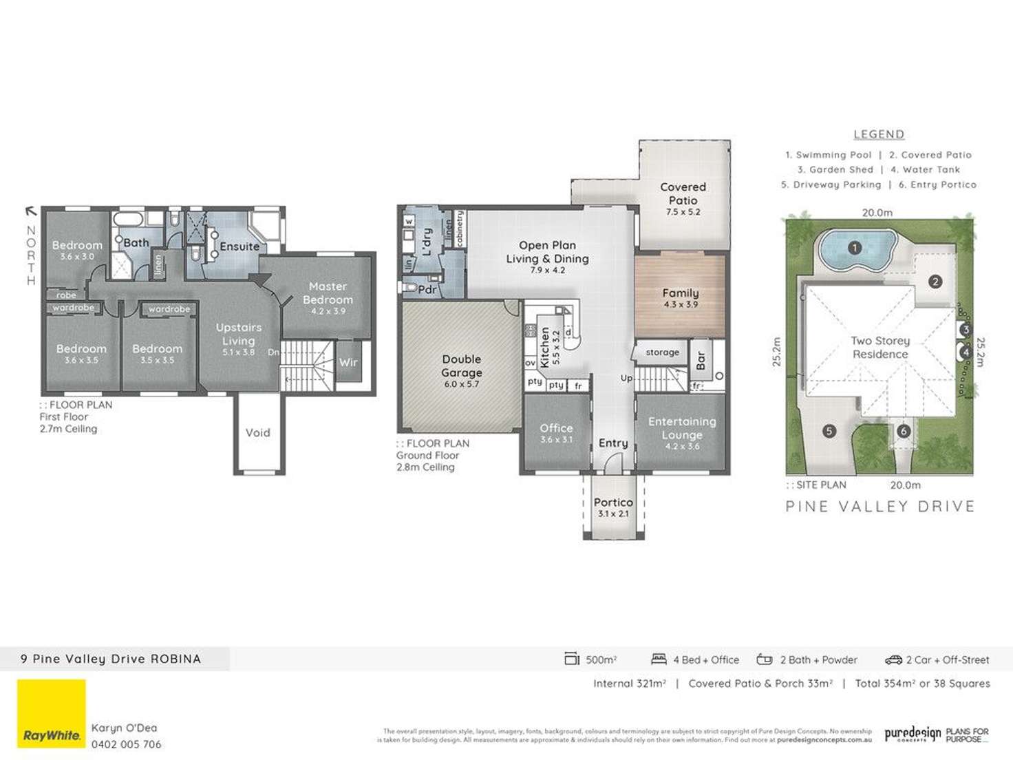 Floorplan of Homely house listing, 9 Pine Valley Drive, Robina QLD 4226