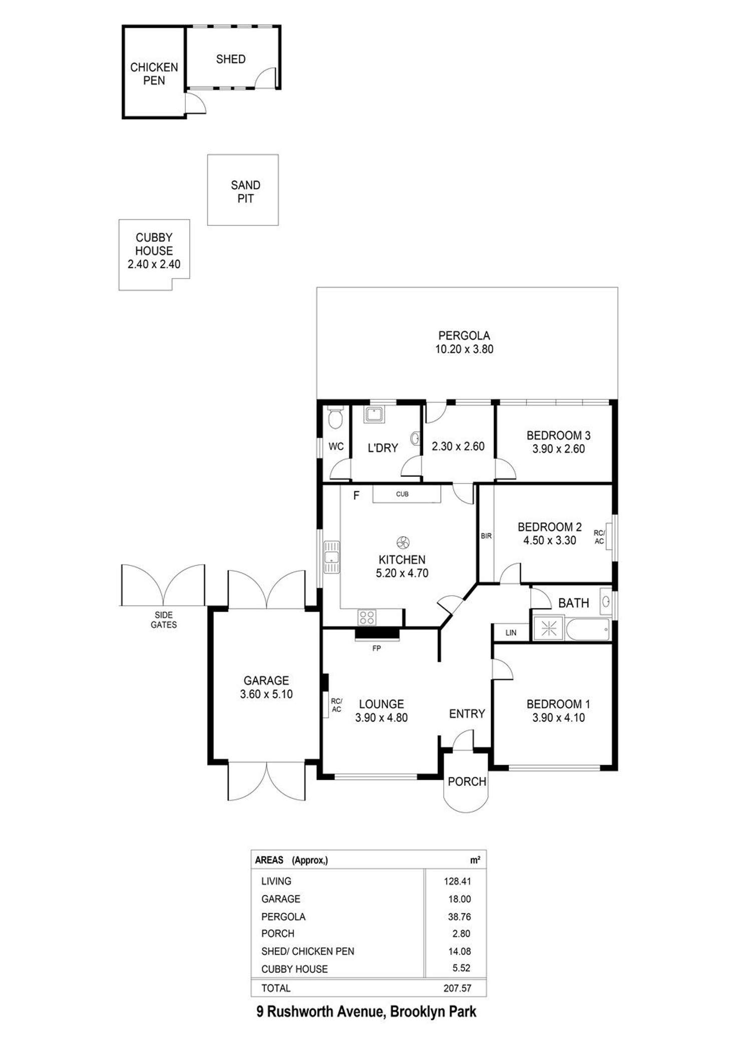 Floorplan of Homely house listing, 9 Rushworth Avenue, Brooklyn Park SA 5032