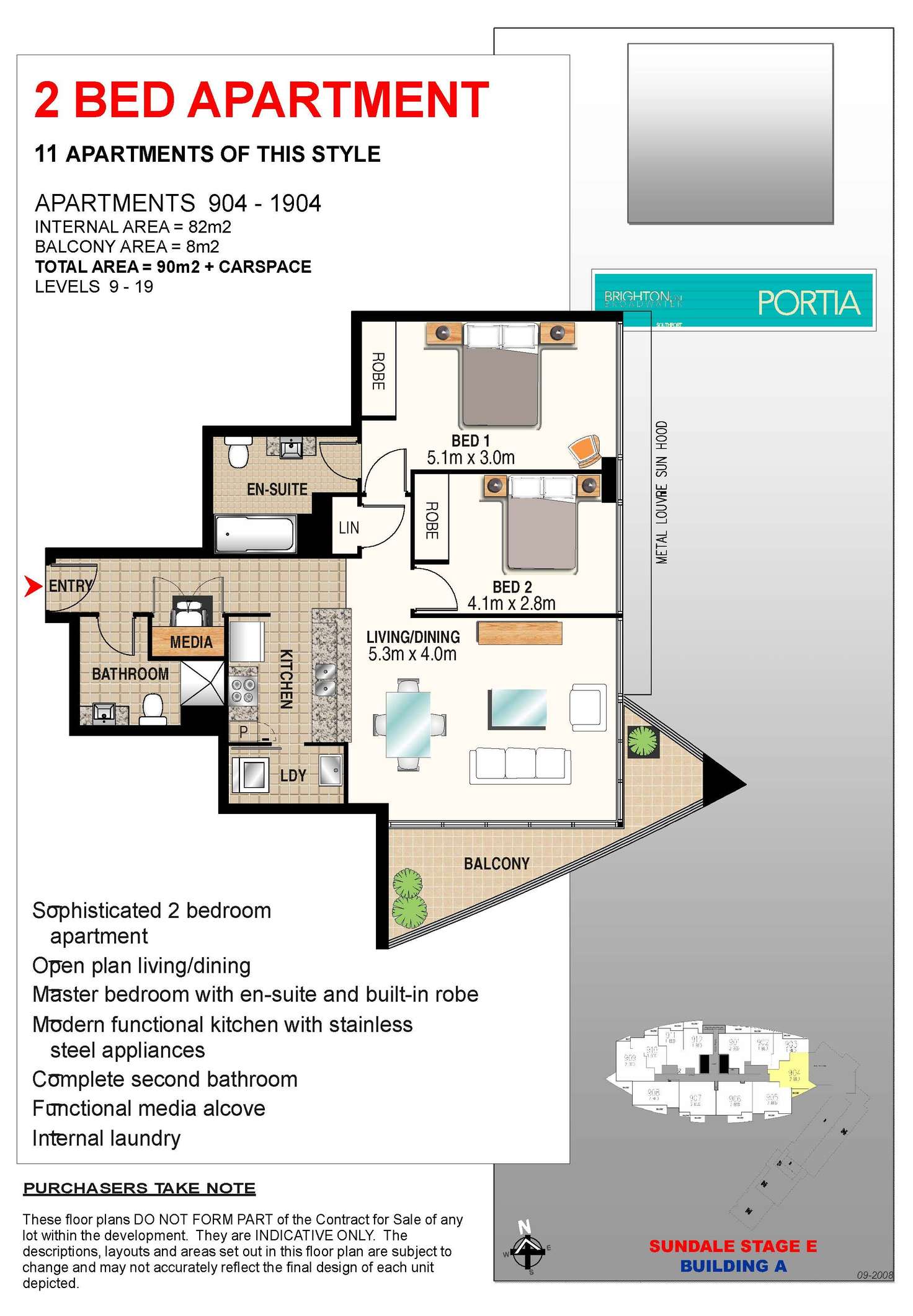 Floorplan of Homely apartment listing, 1604/2 Aqua Street, Southport QLD 4215