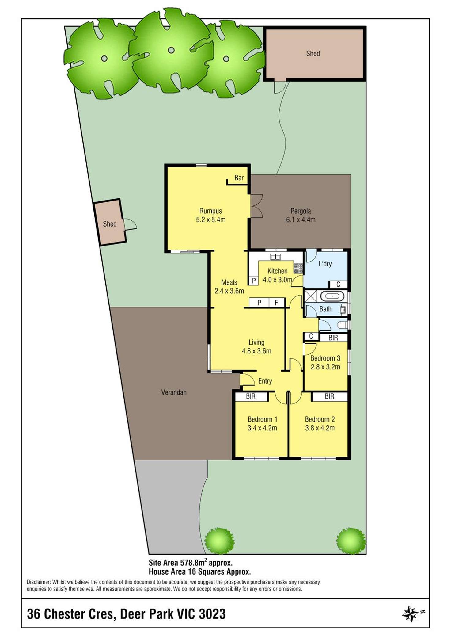Floorplan of Homely house listing, 36 Chester Crescent, Deer Park VIC 3023