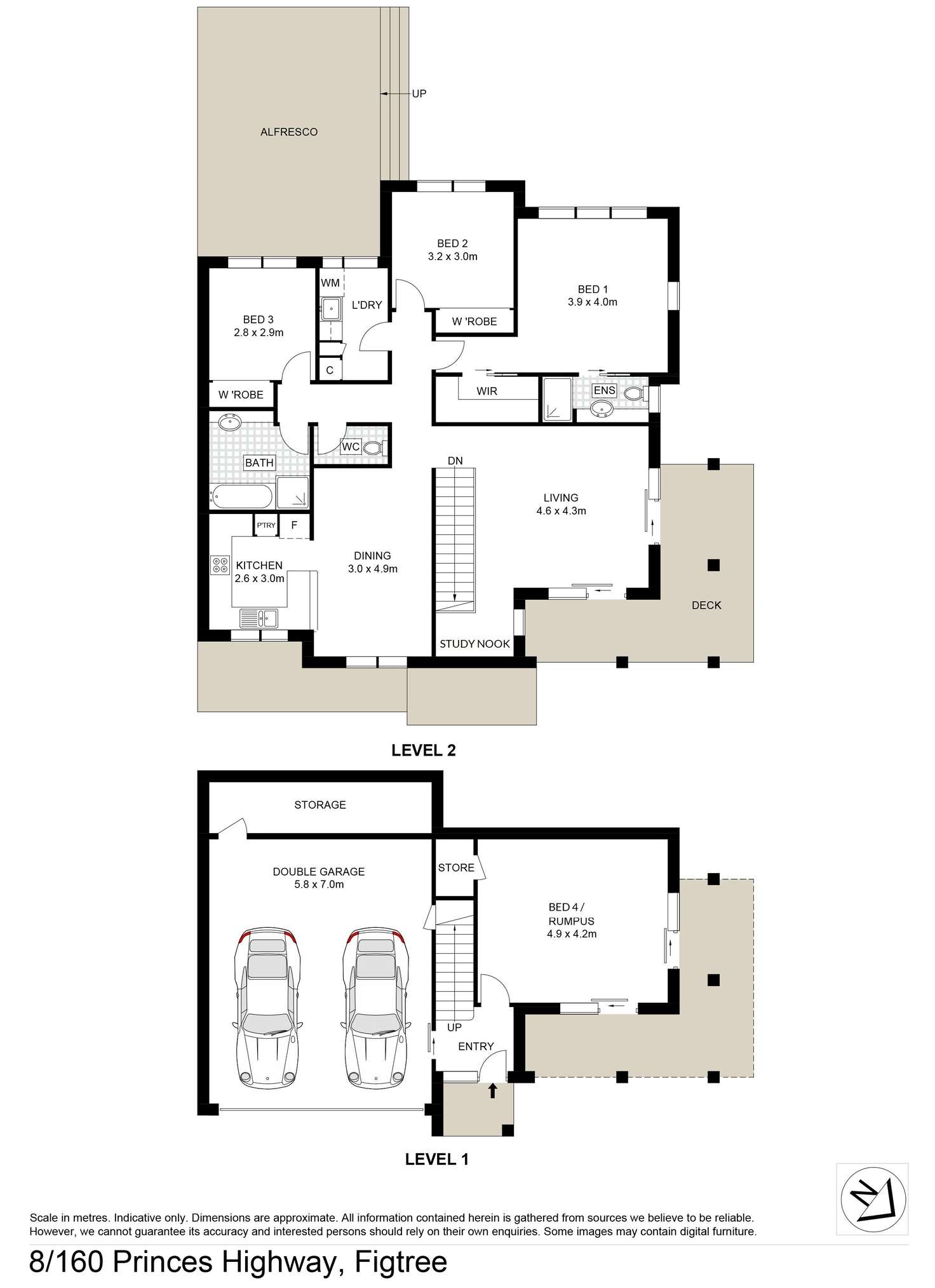 Floorplan of Homely townhouse listing, 8/160 Princes Highway, Figtree NSW 2525