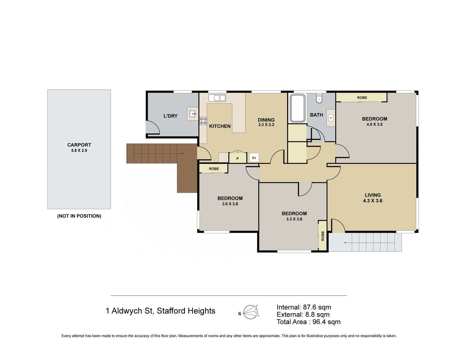 Floorplan of Homely house listing, 1 Aldwych Street, Stafford Heights QLD 4053