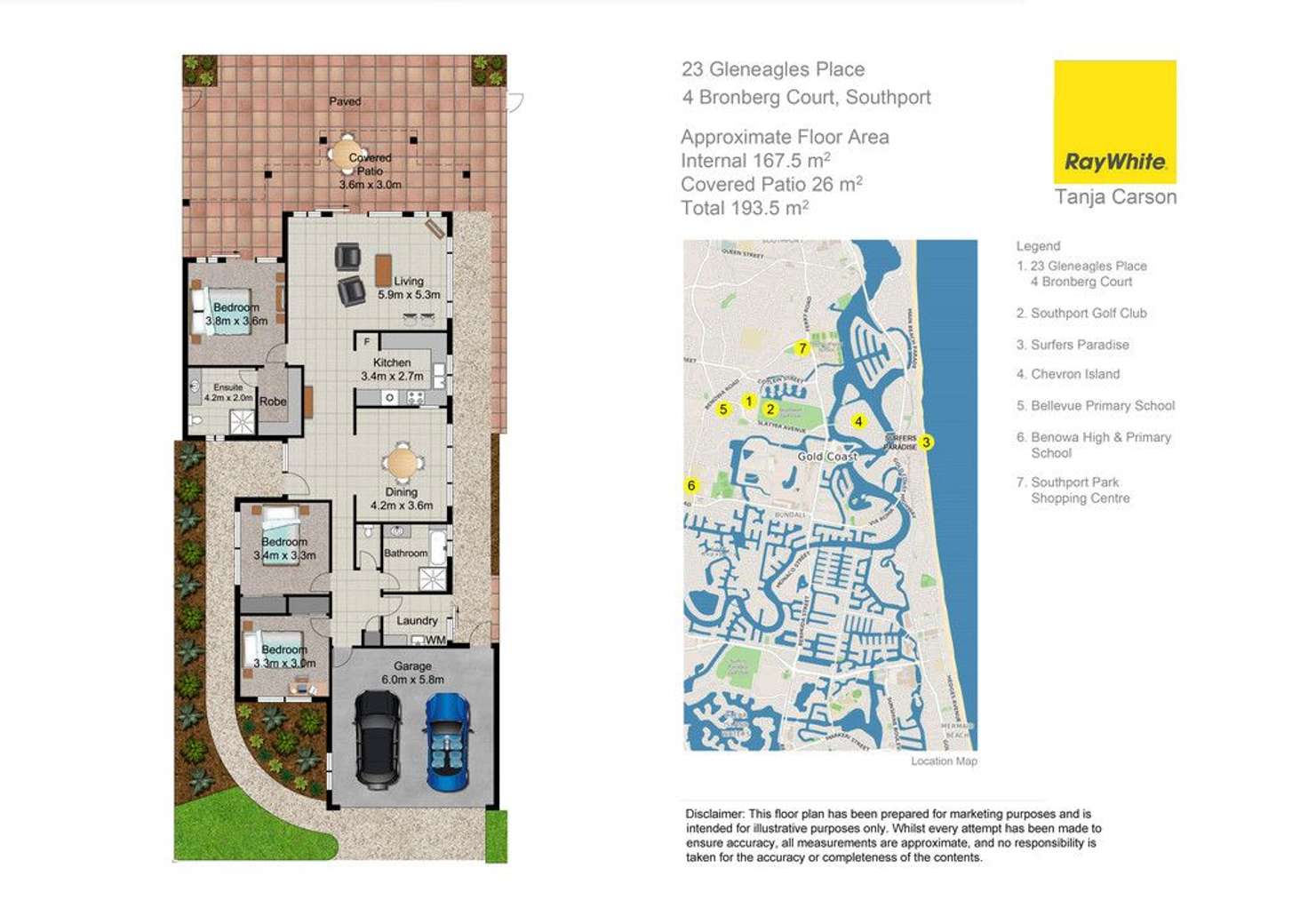 Floorplan of Homely townhouse listing, 23/4 Bronberg Court, Southport QLD 4215