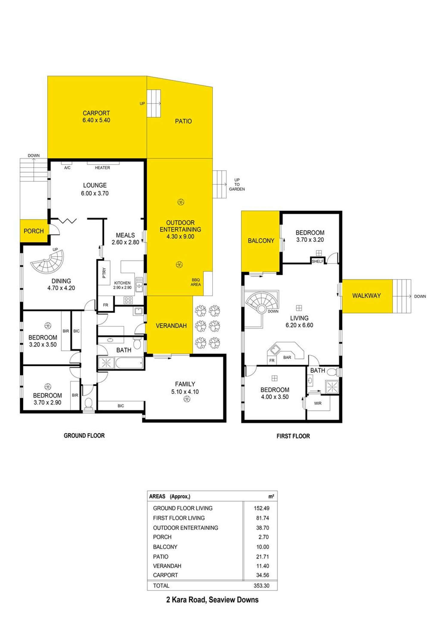 Floorplan of Homely house listing, 2 Kara Road, Seaview Downs SA 5049