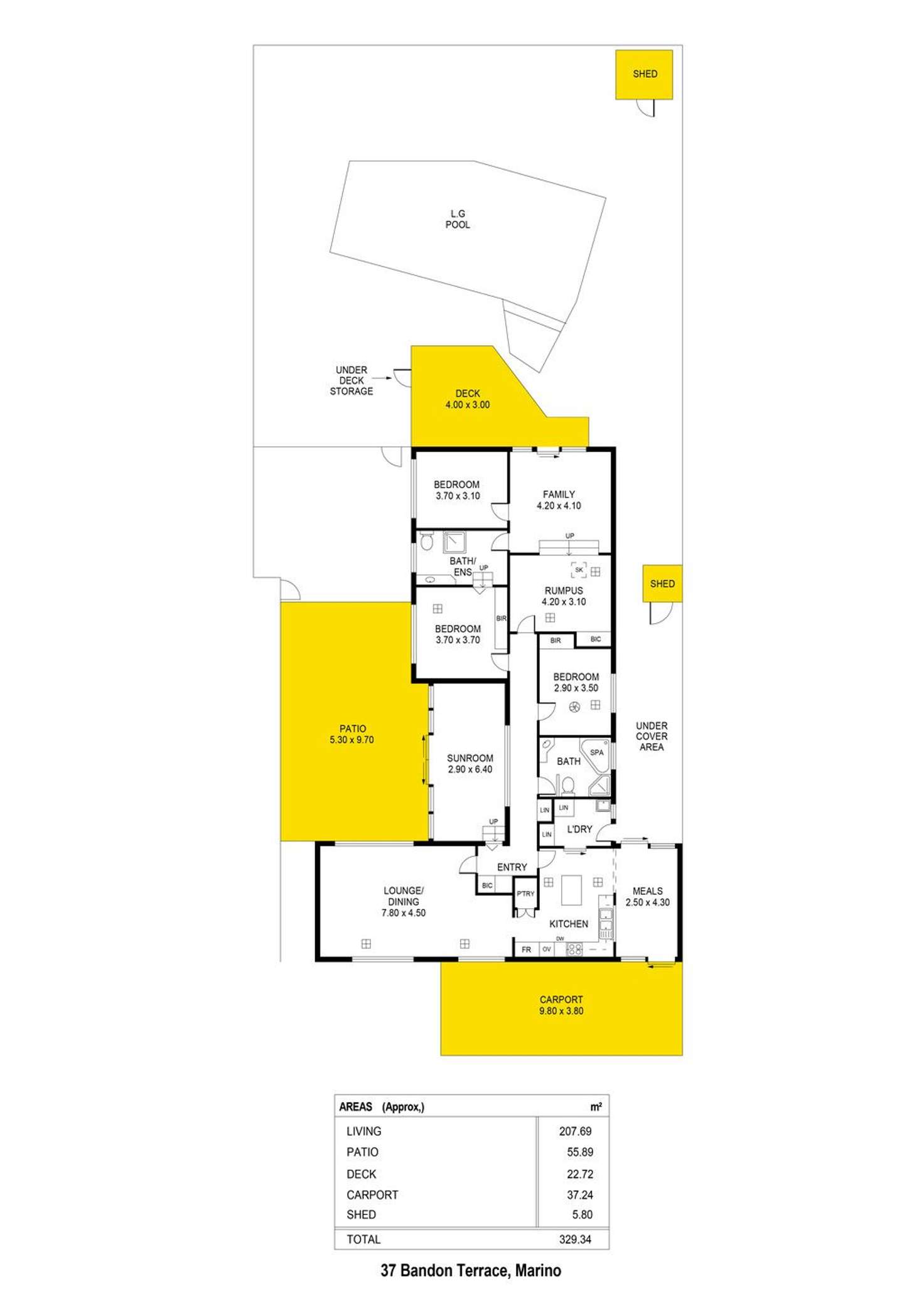 Floorplan of Homely house listing, 37 Bandon Terrace, Marino SA 5049