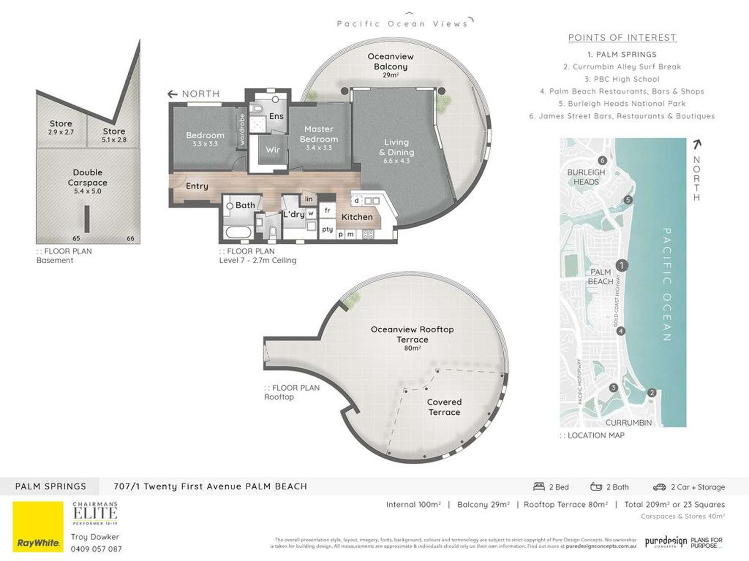 Floorplan of Homely apartment listing, 707/1 Twenty First Avenue, Palm Beach QLD 4221