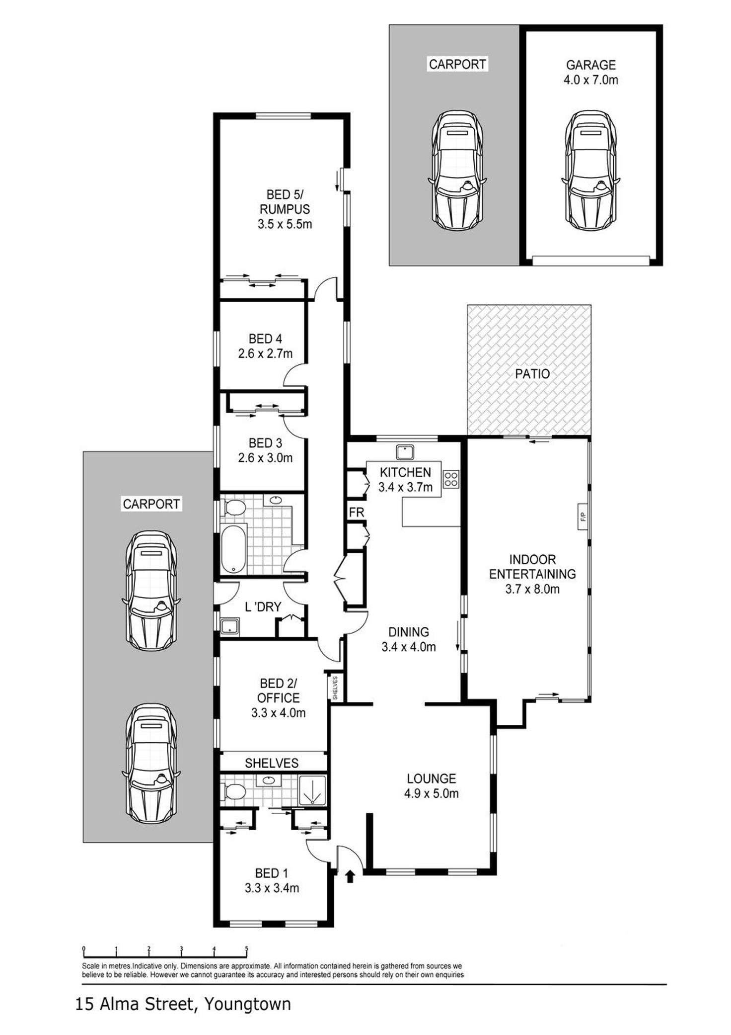 Floorplan of Homely house listing, 15 Alma Street, Youngtown TAS 7249