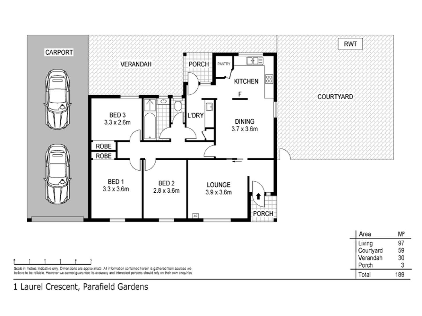 Floorplan of Homely house listing, 1 Laurel Crescent, Parafield Gardens SA 5107