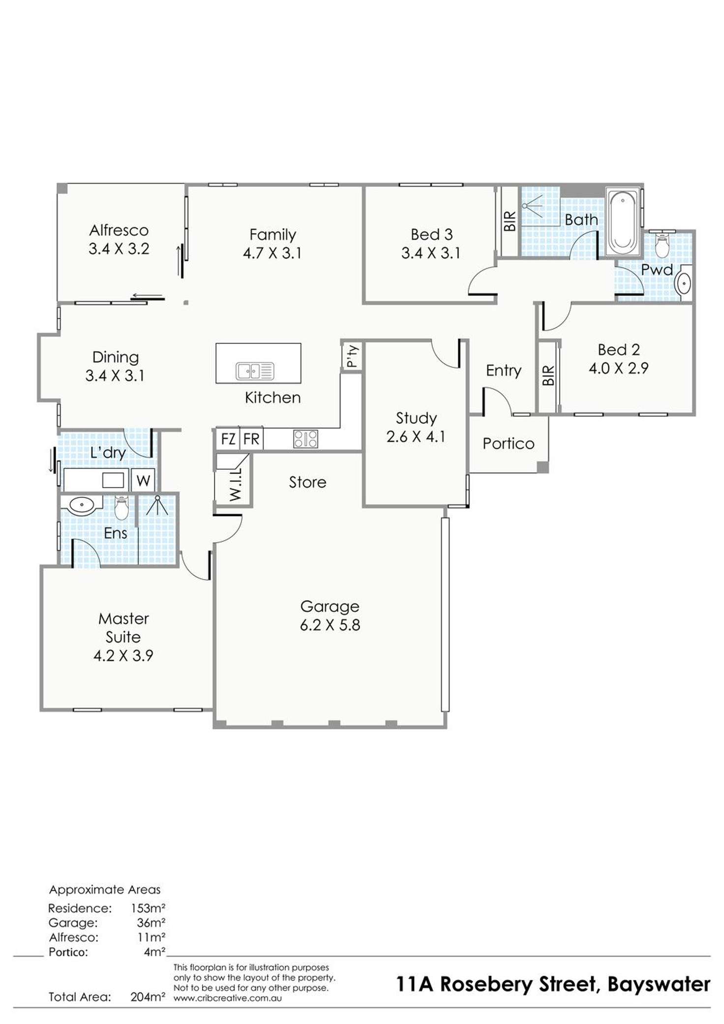 Floorplan of Homely house listing, 11A Rosebery Street, Bayswater WA 6053