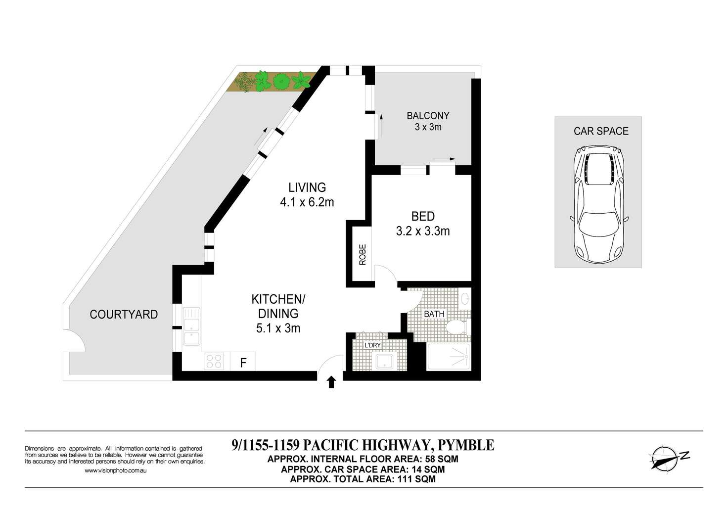 Floorplan of Homely apartment listing, 9/1155-1159 Pacific Highway, Pymble NSW 2073