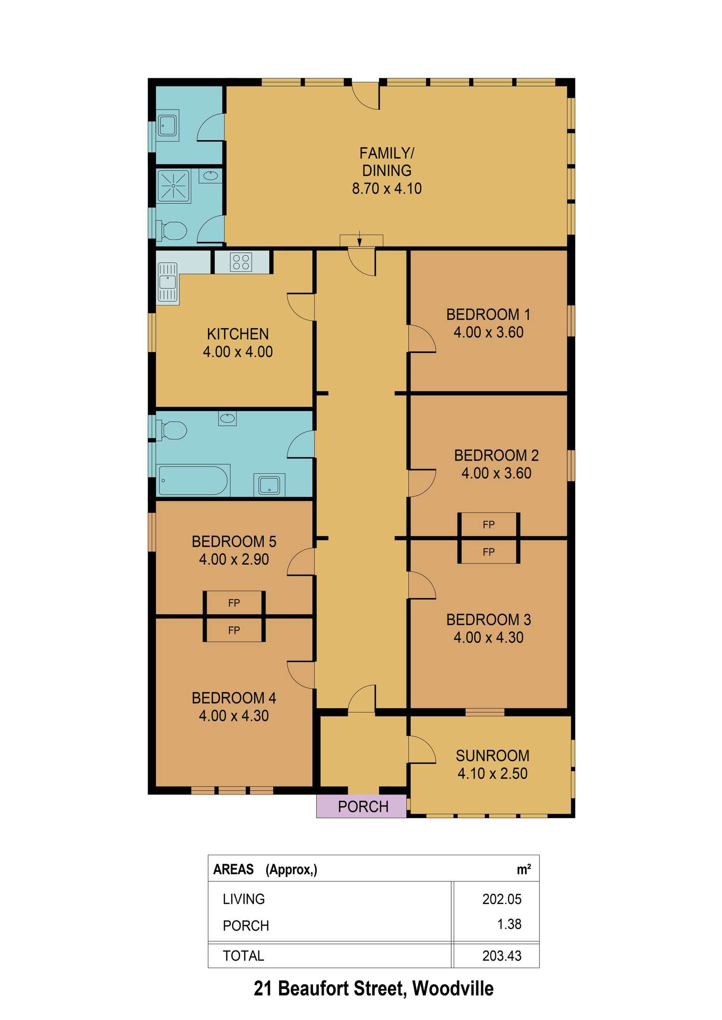 Floorplan of Homely house listing, 21 Beaufort Street, Woodville SA 5011