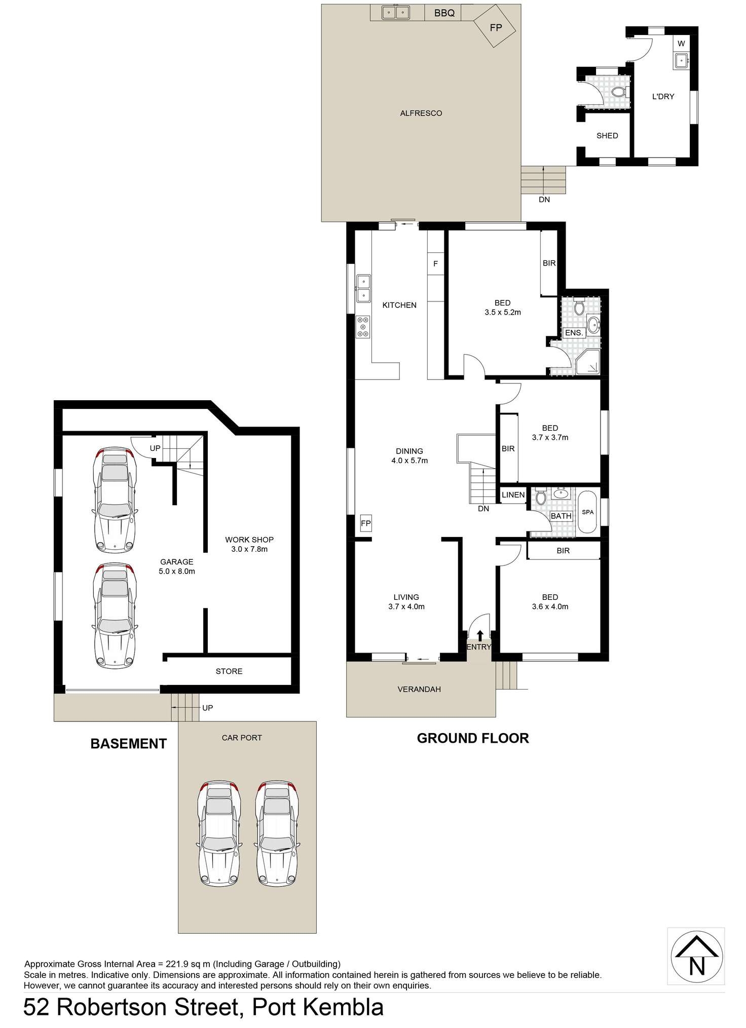 Floorplan of Homely house listing, 52 Robertson Street, Port Kembla NSW 2505