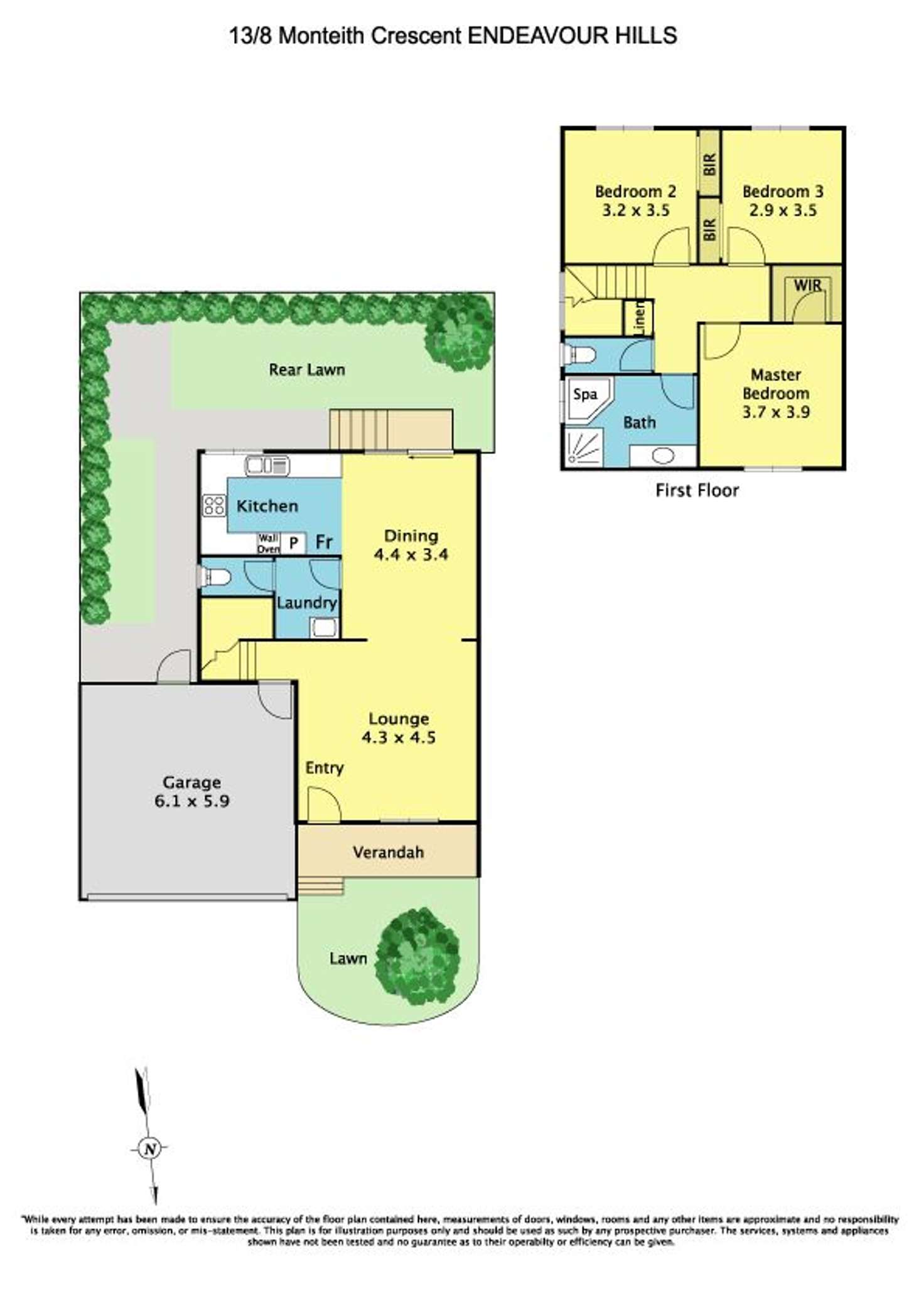 Floorplan of Homely unit listing, 13/8 Monteith Crescent, Endeavour Hills VIC 3802