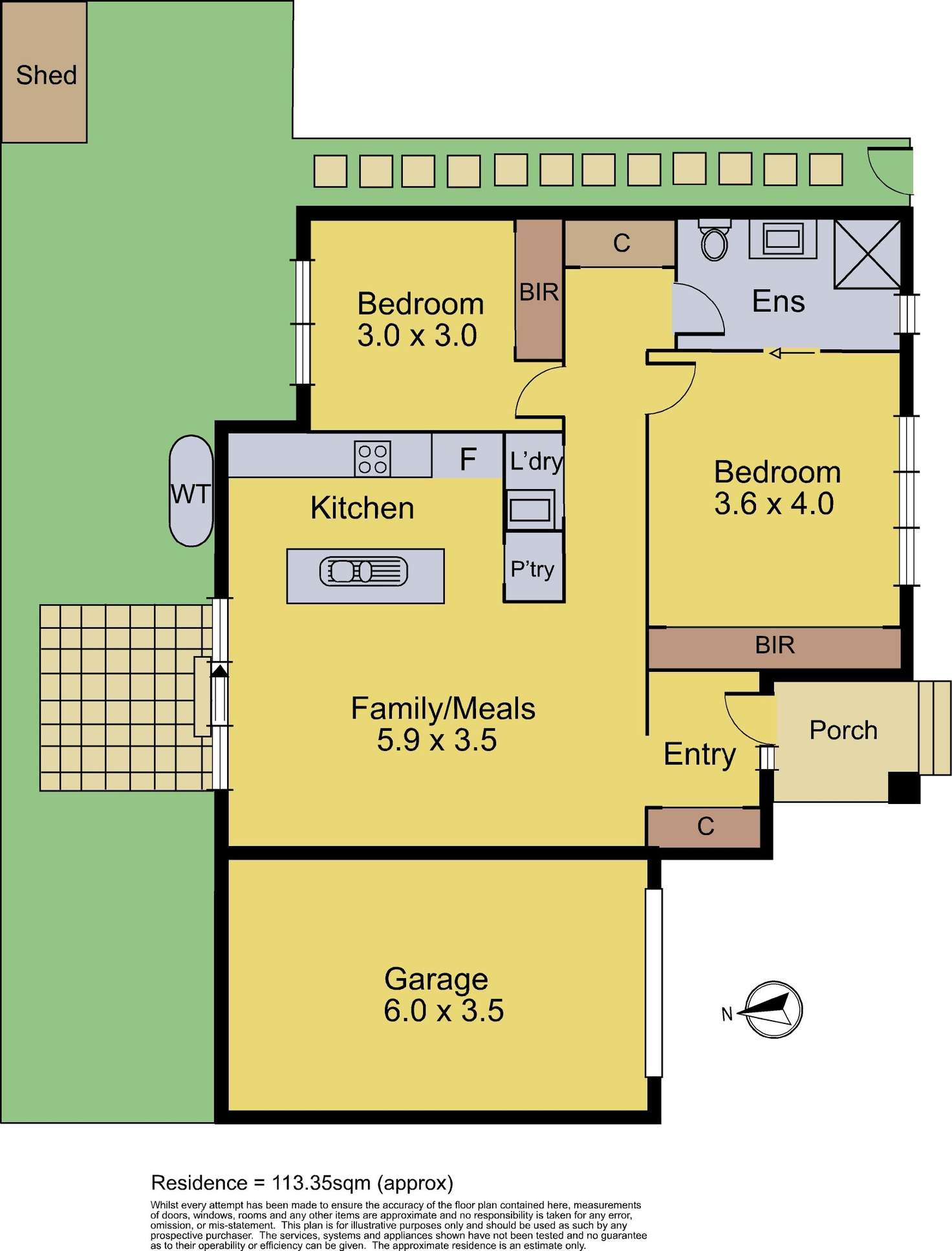 Floorplan of Homely townhouse listing, 2/3 Brooklyn Avenue, Frankston VIC 3199