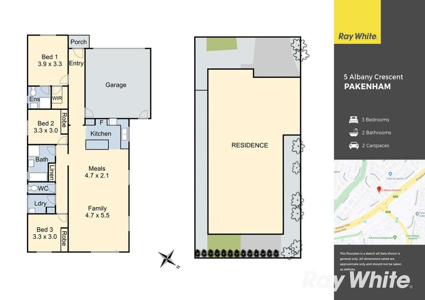 Floorplan of Homely house listing, 5 Albany Crescent, Pakenham VIC 3810