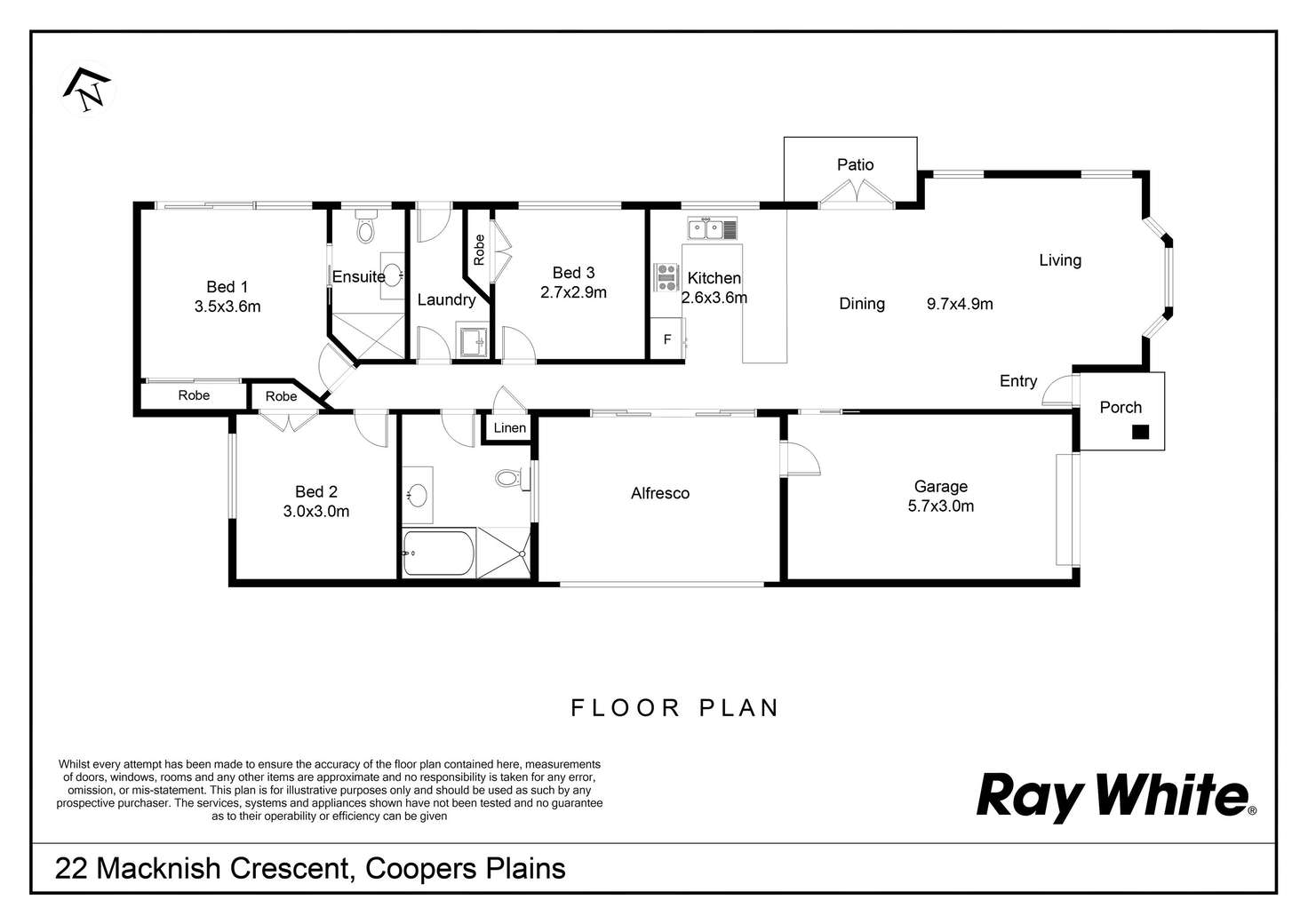 Floorplan of Homely house listing, 22 Macknish Crescent, Coopers Plains QLD 4108