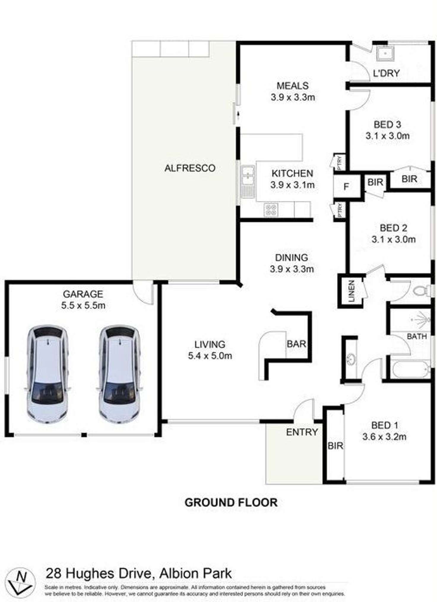 Floorplan of Homely house listing, 28 Hughes Drive, Albion Park NSW 2527