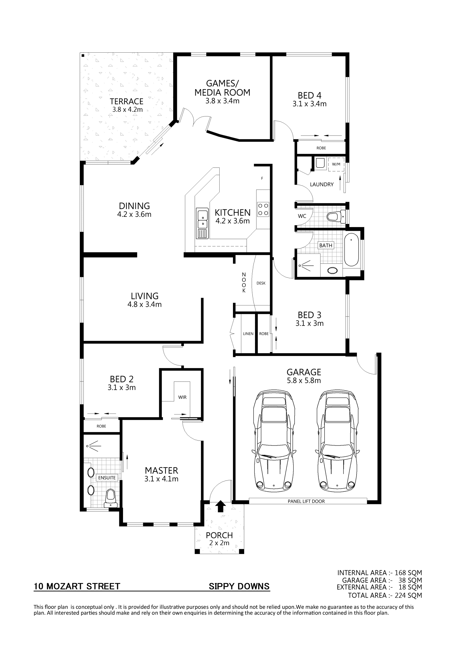 Floorplan of Homely house listing, 10 Mozart Street, Sippy Downs QLD 4556