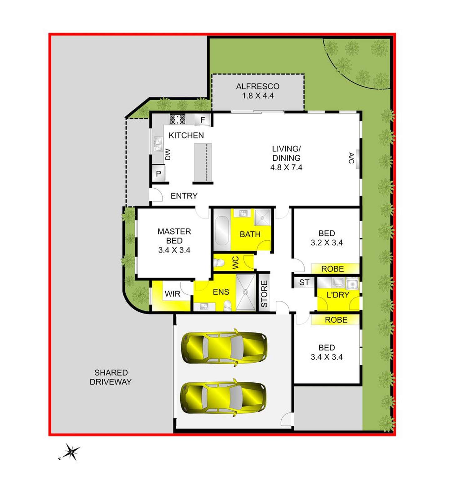 Floorplan of Homely townhouse listing, 2/7 Herd Road, Belmont VIC 3216