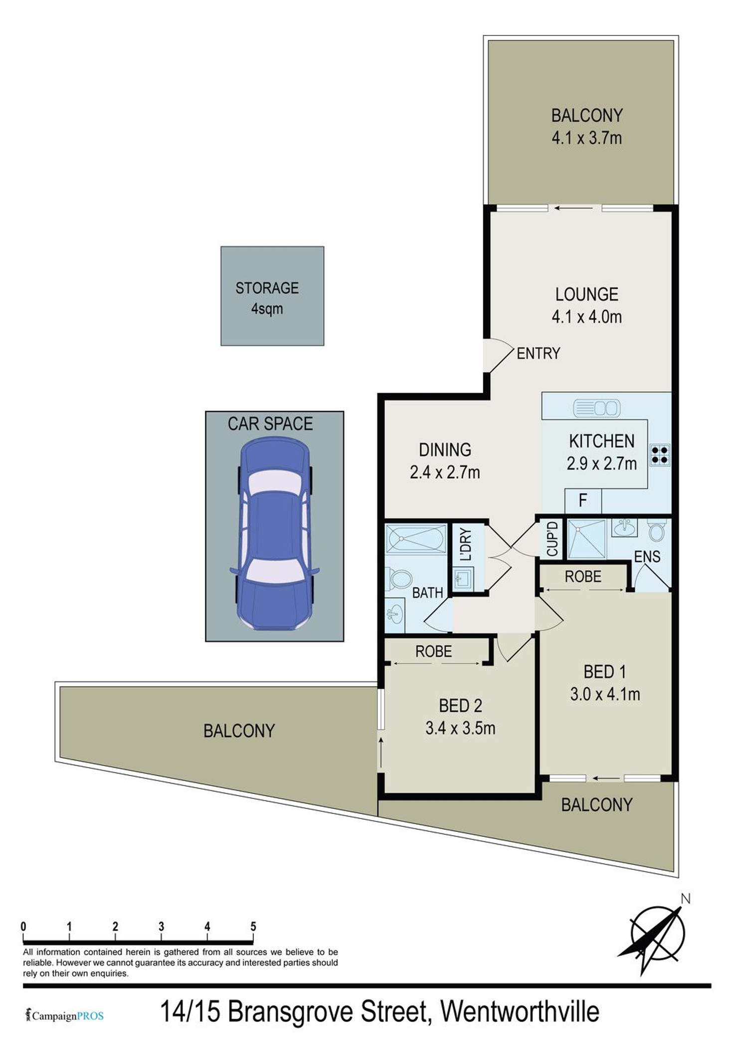 Floorplan of Homely unit listing, 14/15 Bransgrove Street, Wentworthville NSW 2145