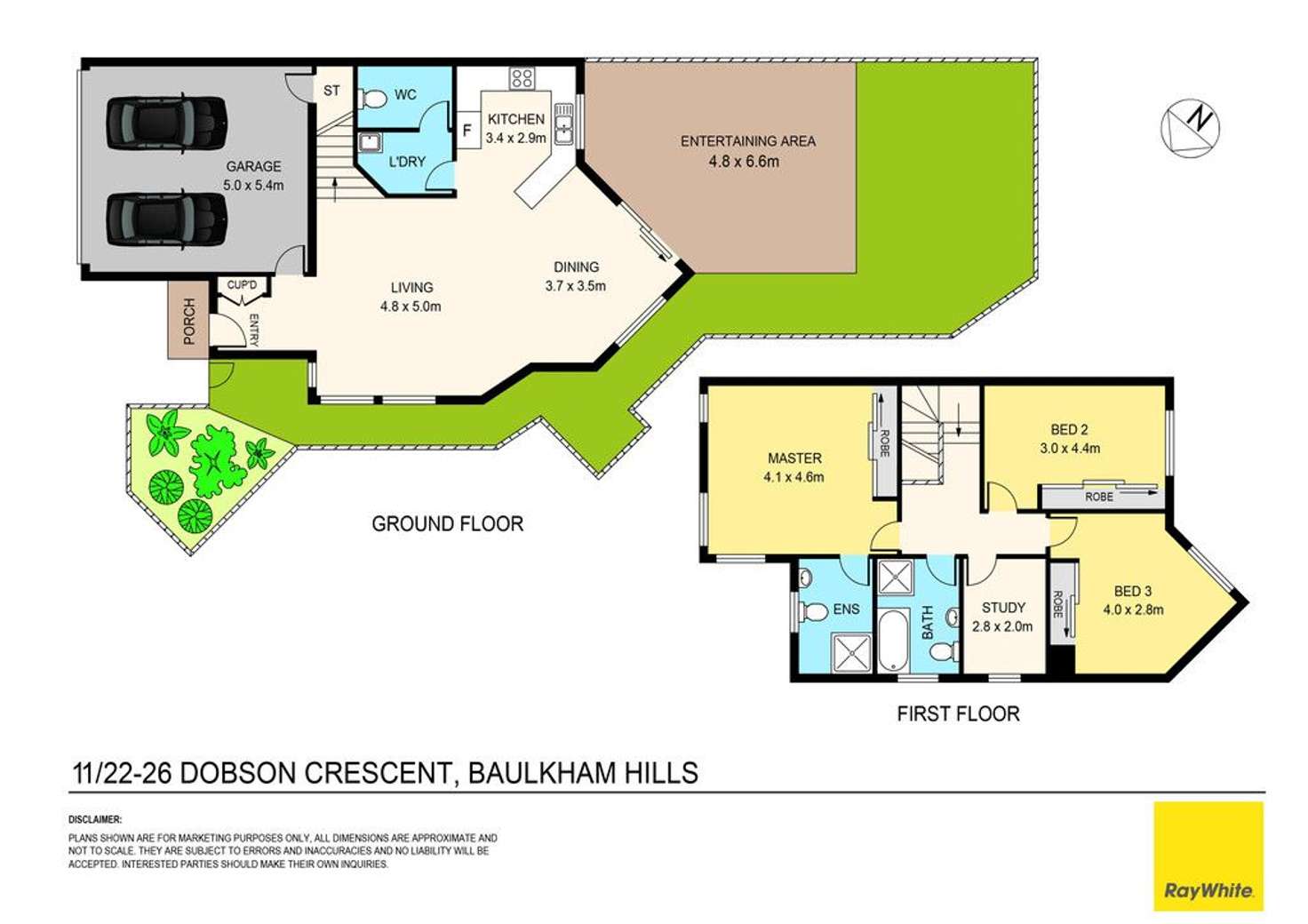 Floorplan of Homely townhouse listing, 11/22-26 Dobson Crescent, Baulkham Hills NSW 2153