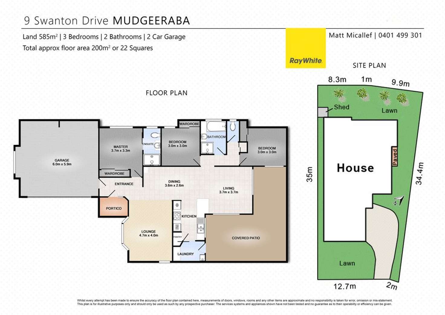 Floorplan of Homely house listing, 9 Swanton Drive, Mudgeeraba QLD 4213