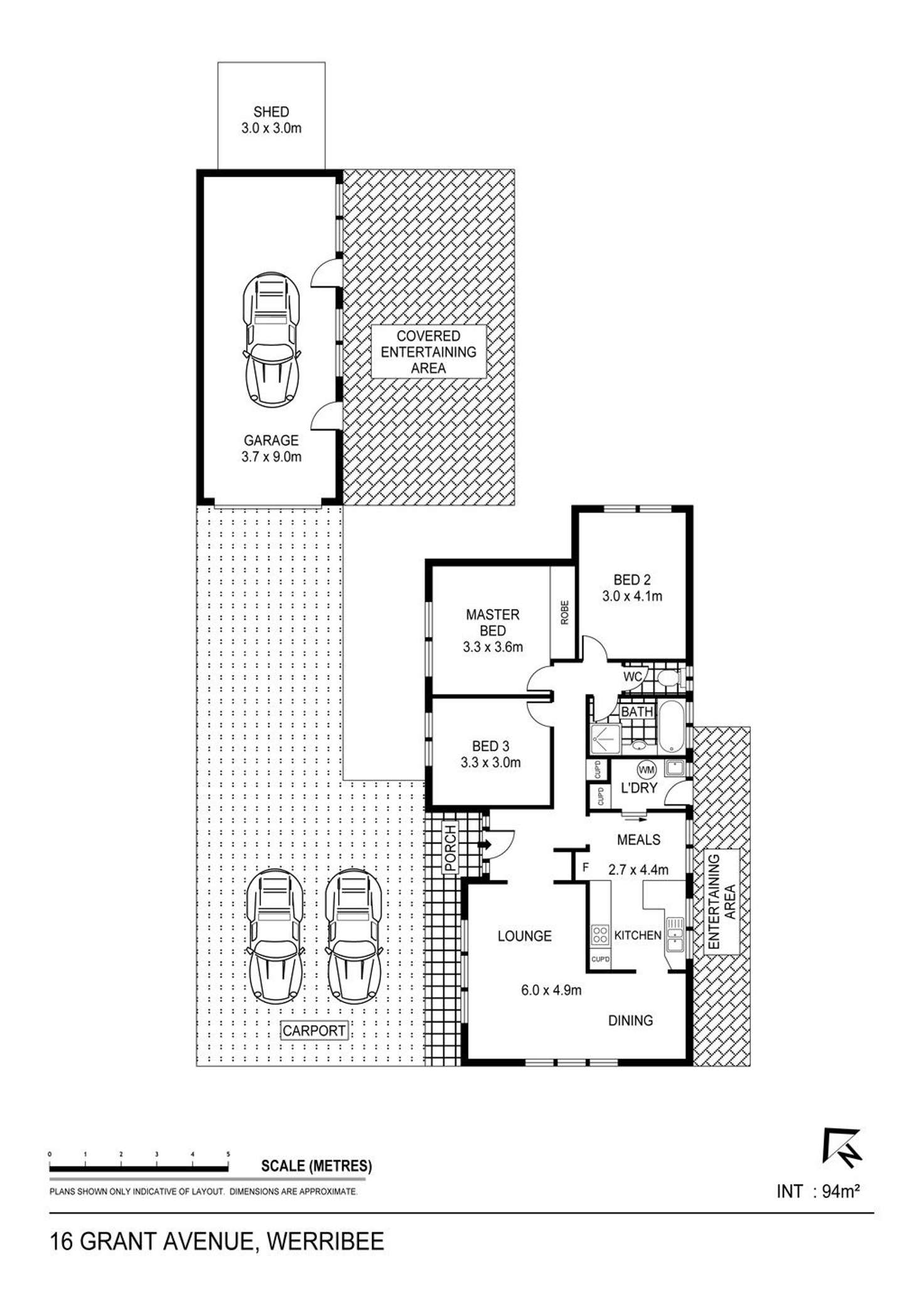 Floorplan of Homely house listing, 16 Grant Avenue, Werribee VIC 3030