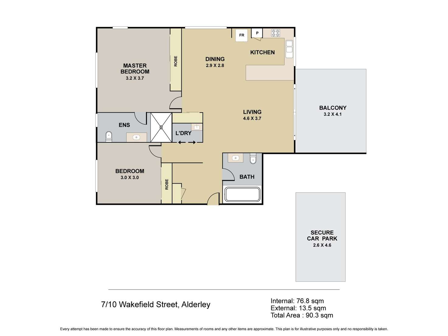 Floorplan of Homely unit listing, 7/10 Wakefield Street, Alderley QLD 4051