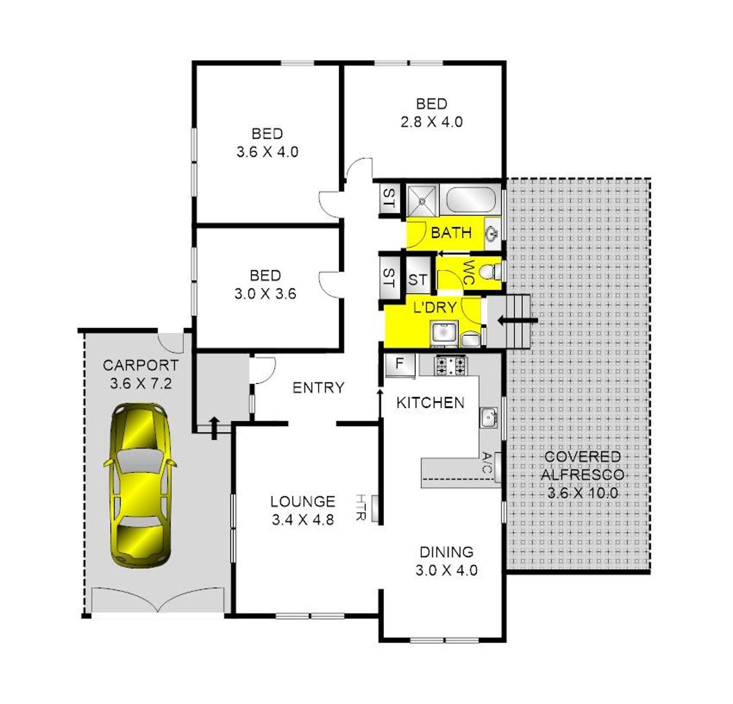Floorplan of Homely house listing, 10 Gambier Grove, Corio VIC 3214