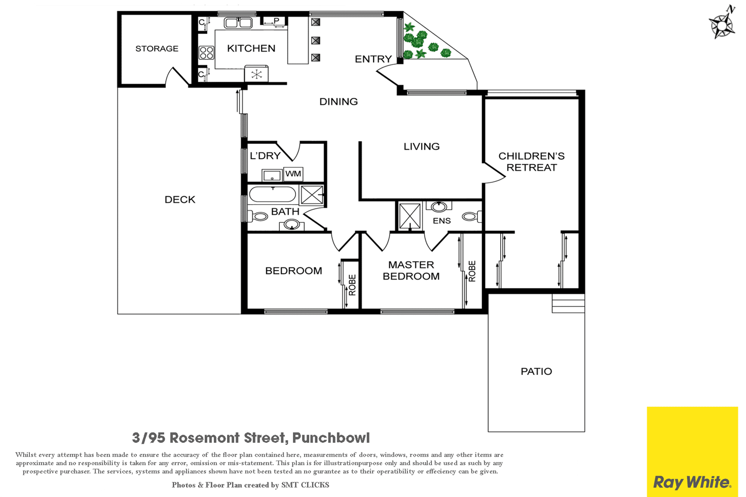 Floorplan of Homely townhouse listing, 3/95 Rosemont Street South, Punchbowl NSW 2196