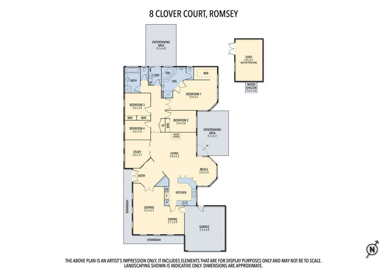 Floorplan of Homely house listing, 8 Clover Court, Romsey VIC 3434