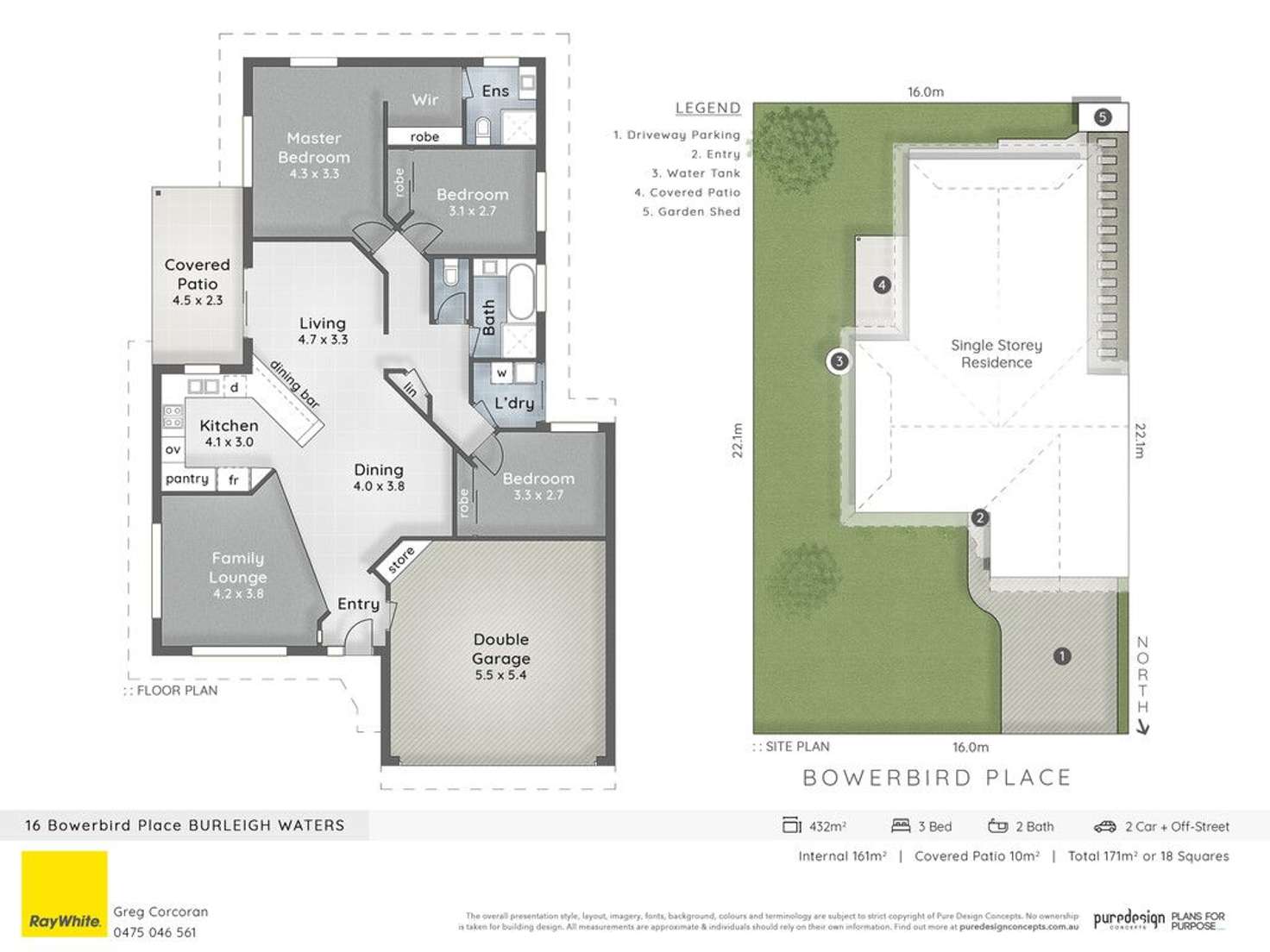 Floorplan of Homely house listing, 16 Bowerbird Place, Burleigh Waters QLD 4220