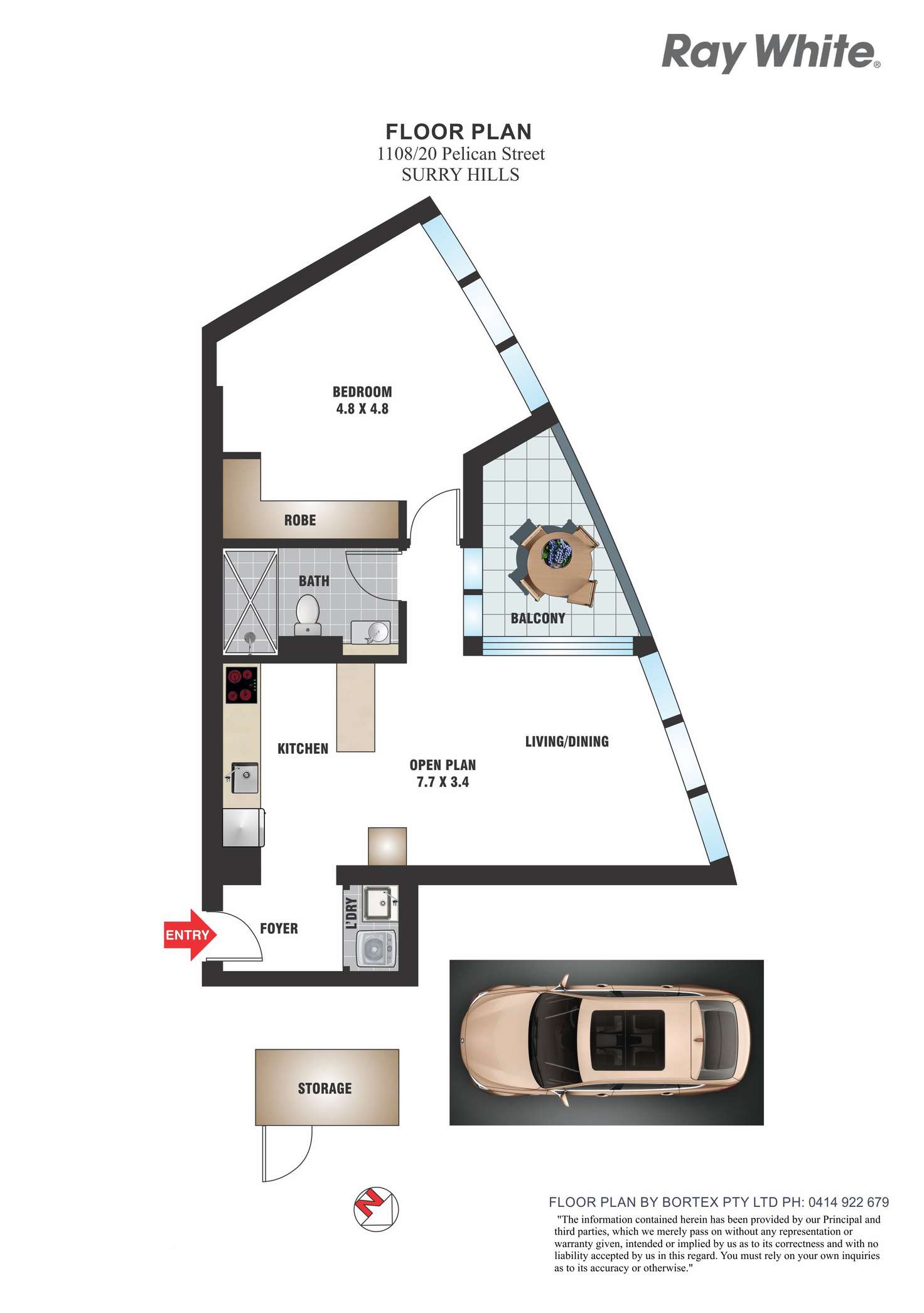 Floorplan of Homely apartment listing, 1108/20 Pelican Street, Surry Hills NSW 2010