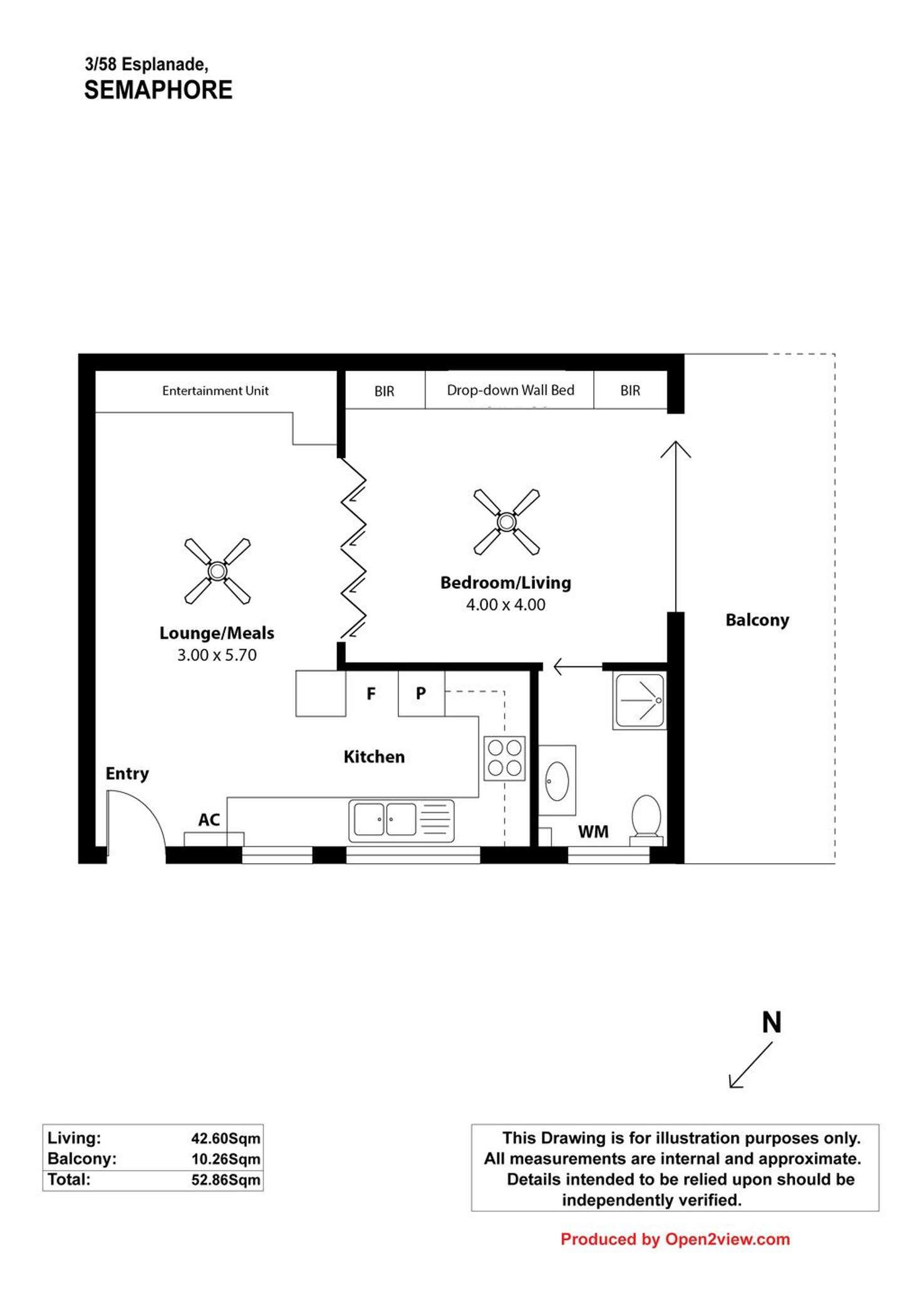 Floorplan of Homely unit listing, 3/58 Esplanade, Semaphore SA 5019
