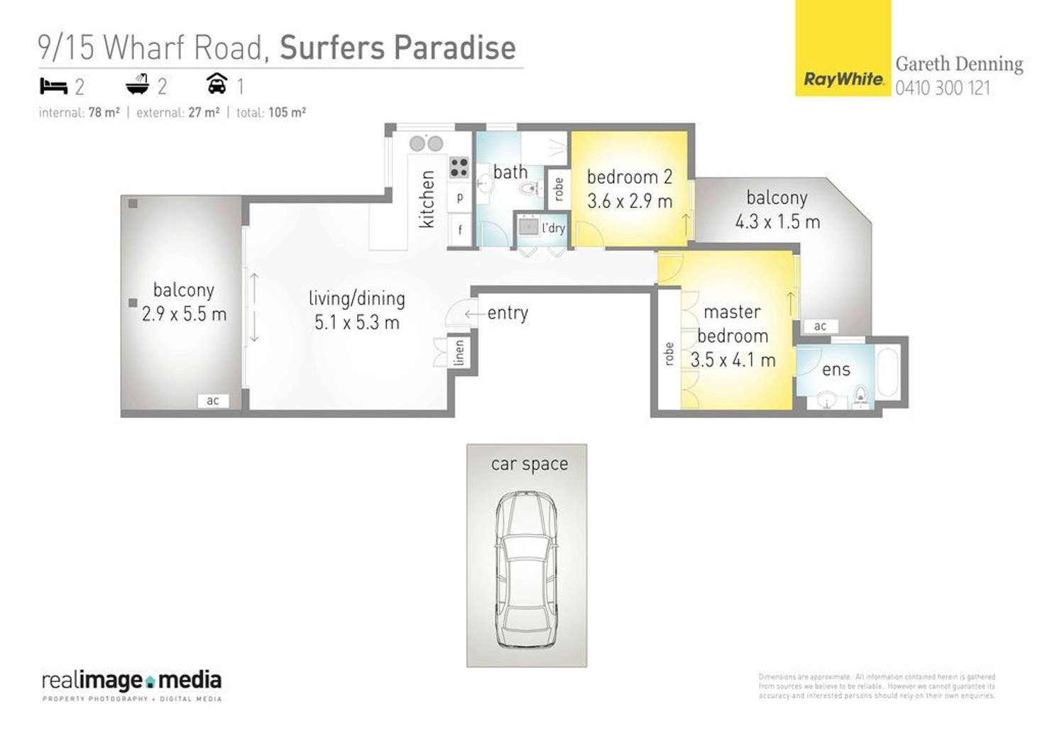 Floorplan of Homely apartment listing, 9/15 Wharf Road 'Sol Air', Surfers Paradise QLD 4217