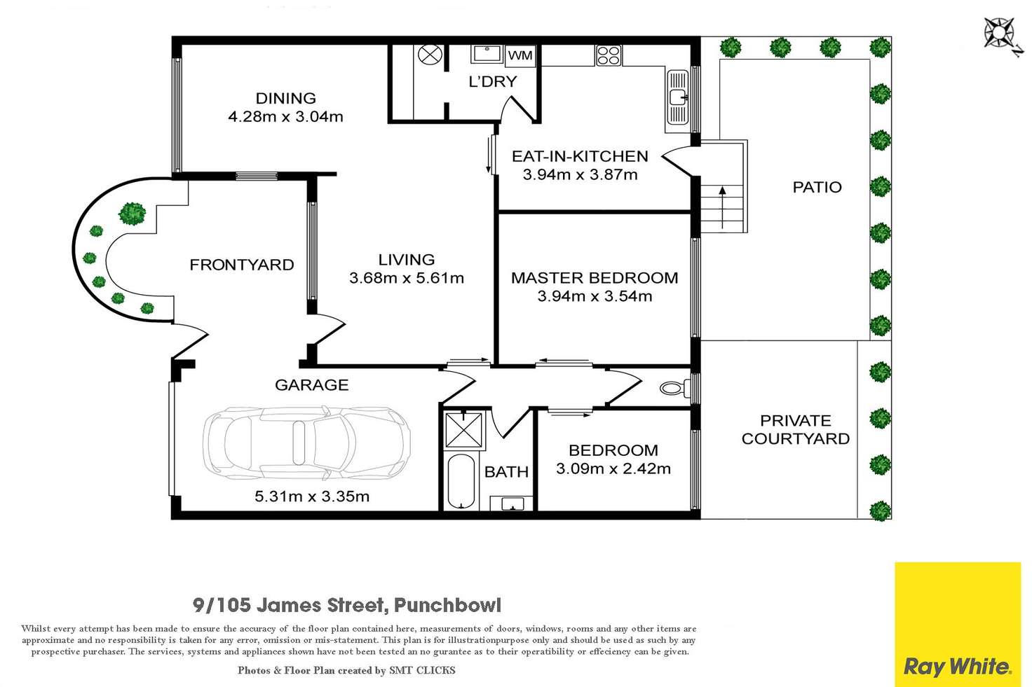 Floorplan of Homely townhouse listing, 9/105 James Street, Punchbowl NSW 2196
