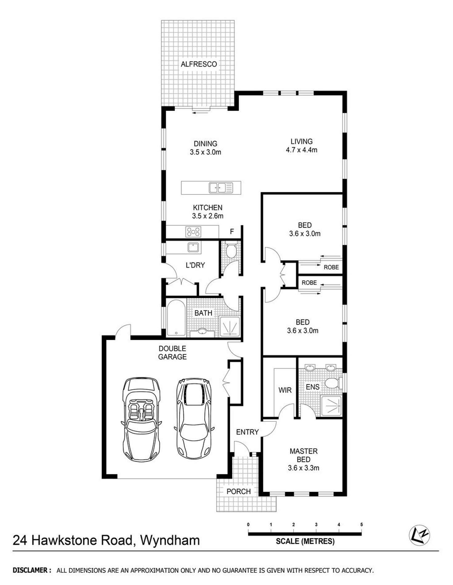 Floorplan of Homely house listing, 24 Hawkstone Road, Manor Lakes VIC 3024