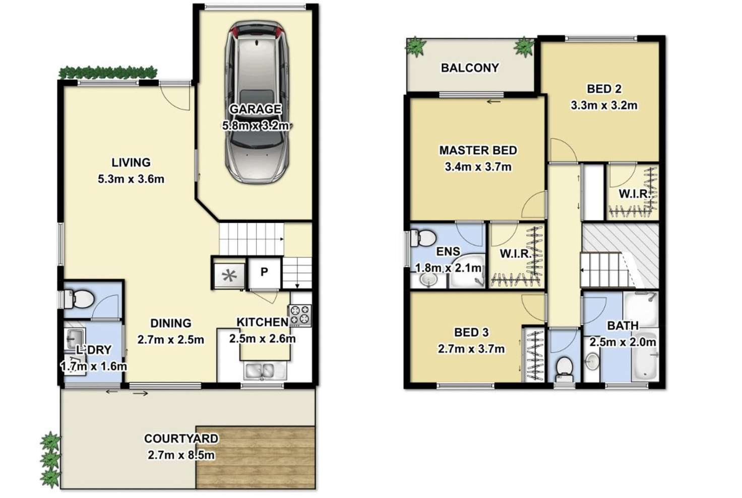 Floorplan of Homely townhouse listing, 35/10 Kaija Street, Mount Gravatt East QLD 4122