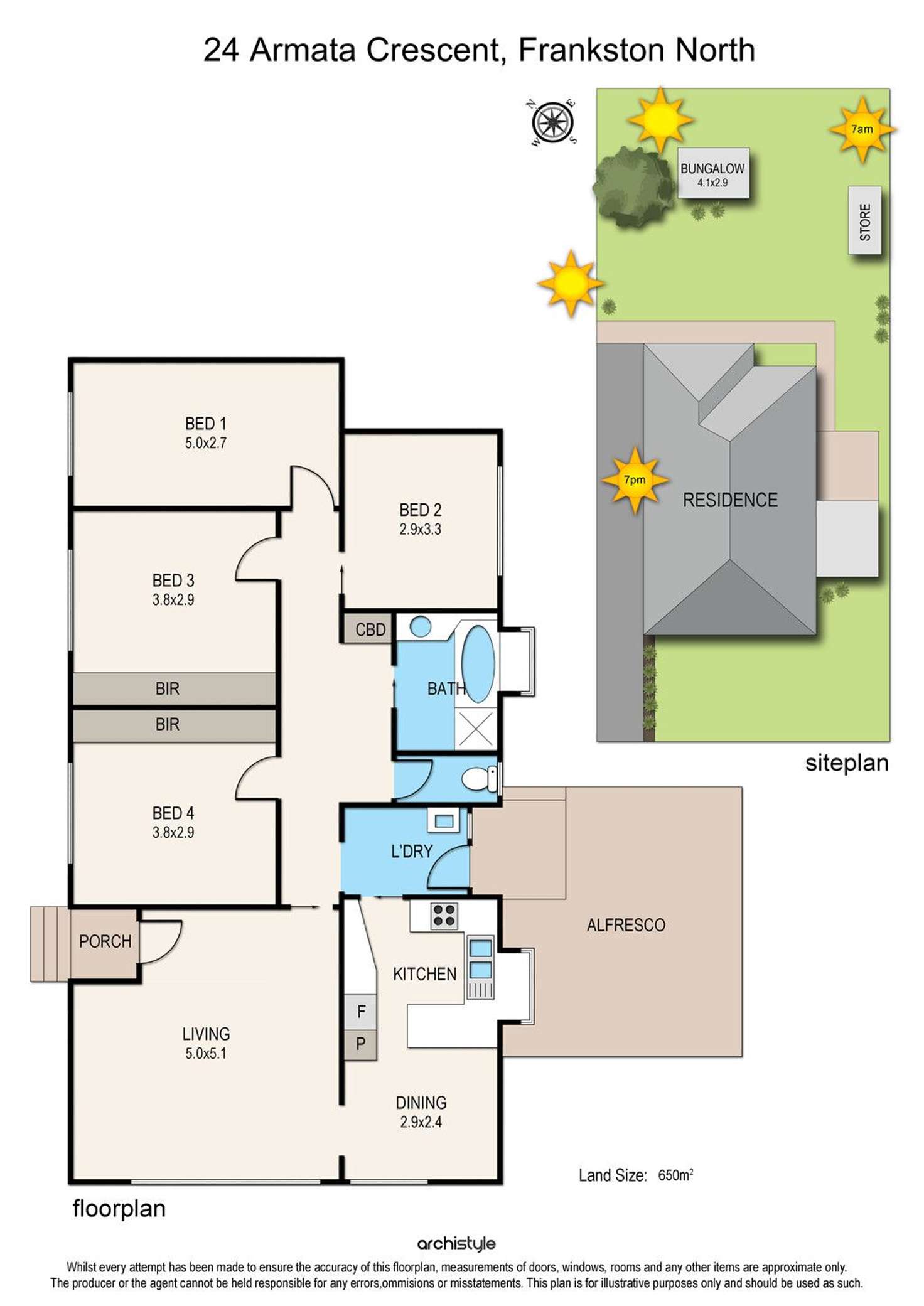 Floorplan of Homely house listing, 24 Armata Crescent, Frankston North VIC 3200