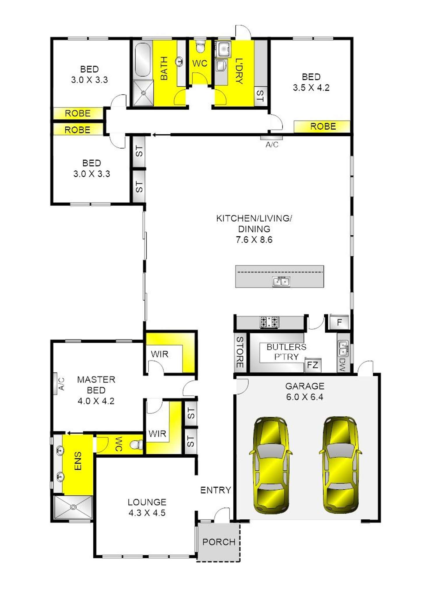 Floorplan of Homely house listing, 27 Canterbury Road West, Lara VIC 3212