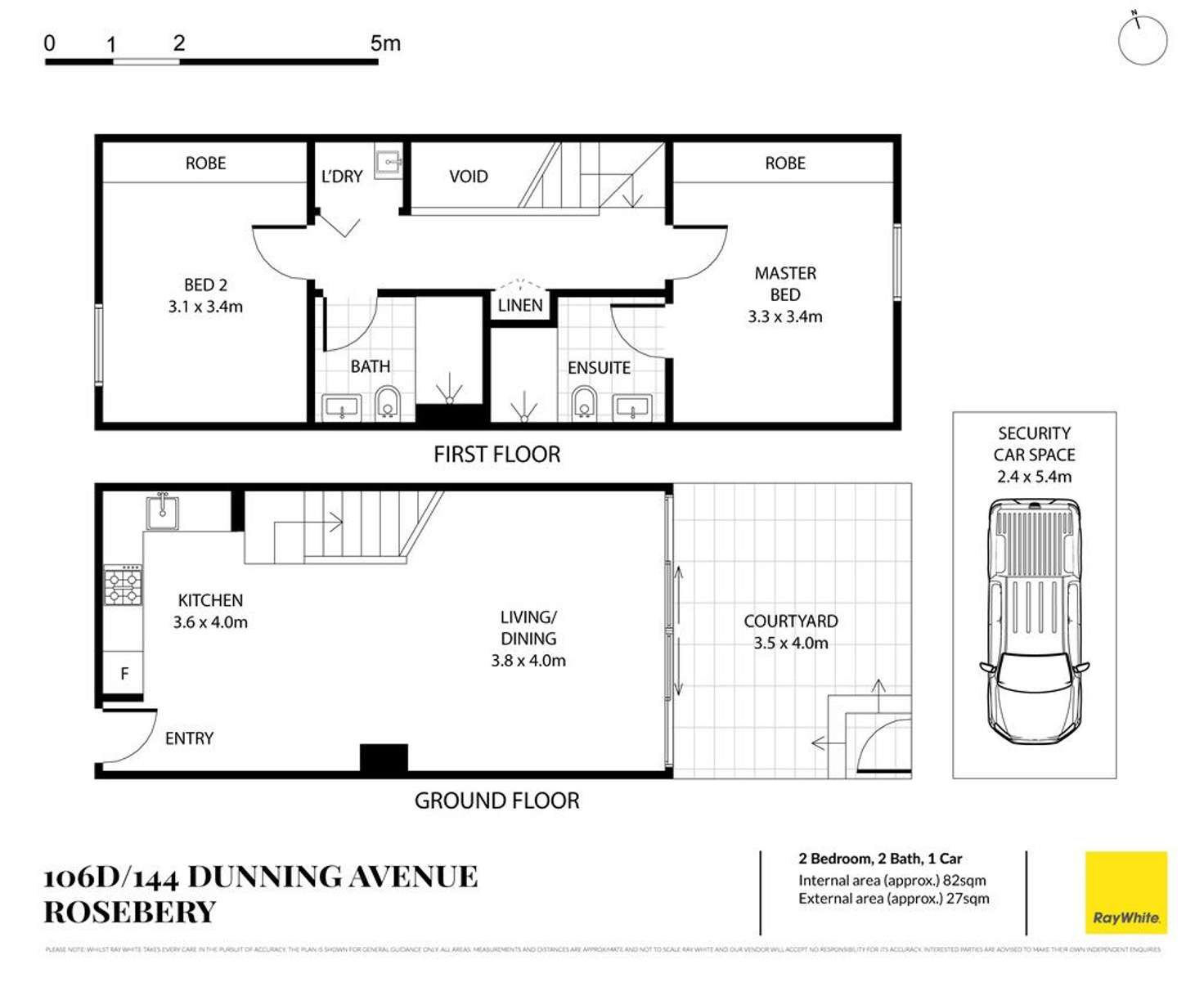 Floorplan of Homely apartment listing, 106D/144 Dunning Avenue, Rosebery NSW 2018