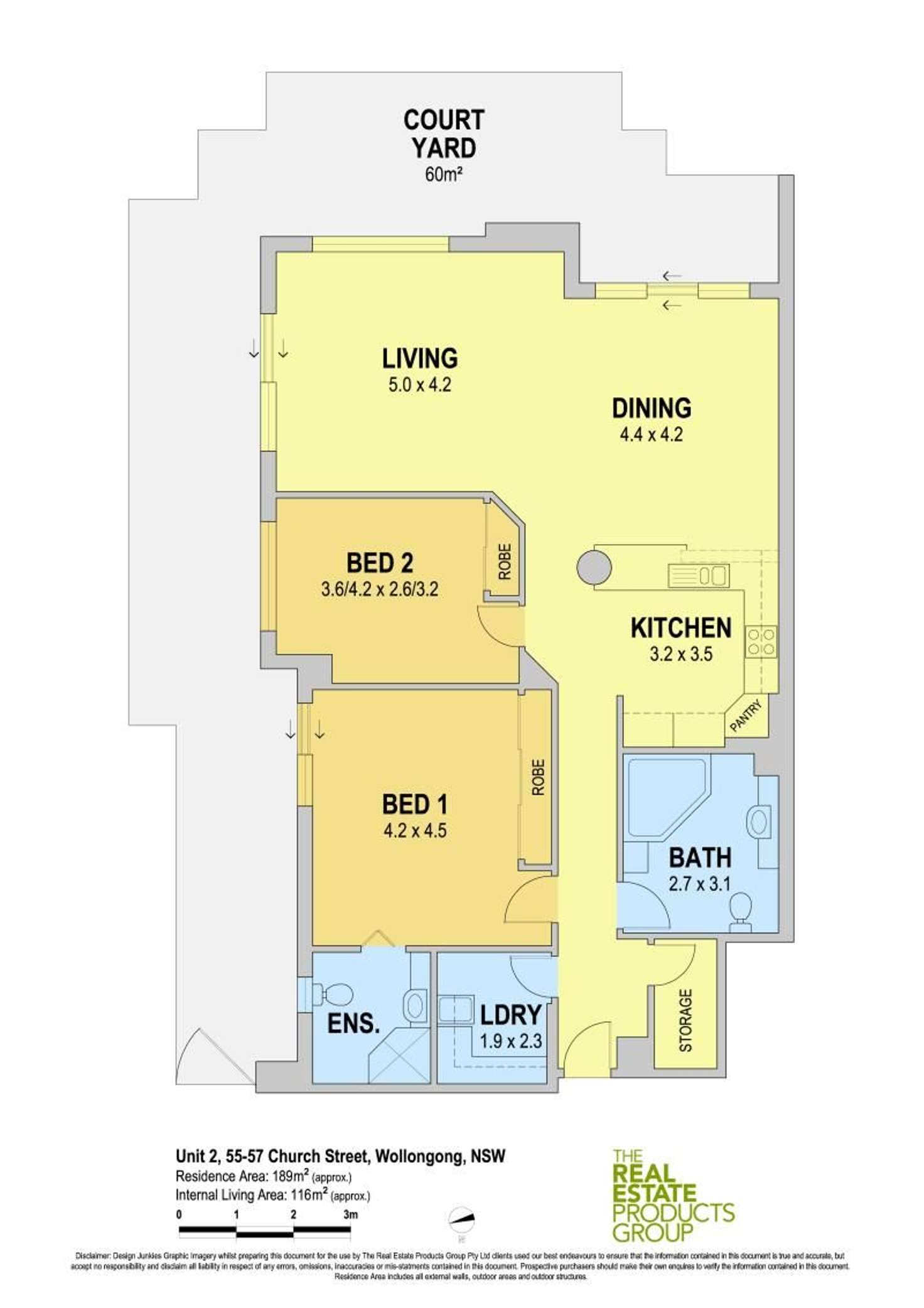 Floorplan of Homely unit listing, 2/55 Church Street, Wollongong NSW 2500
