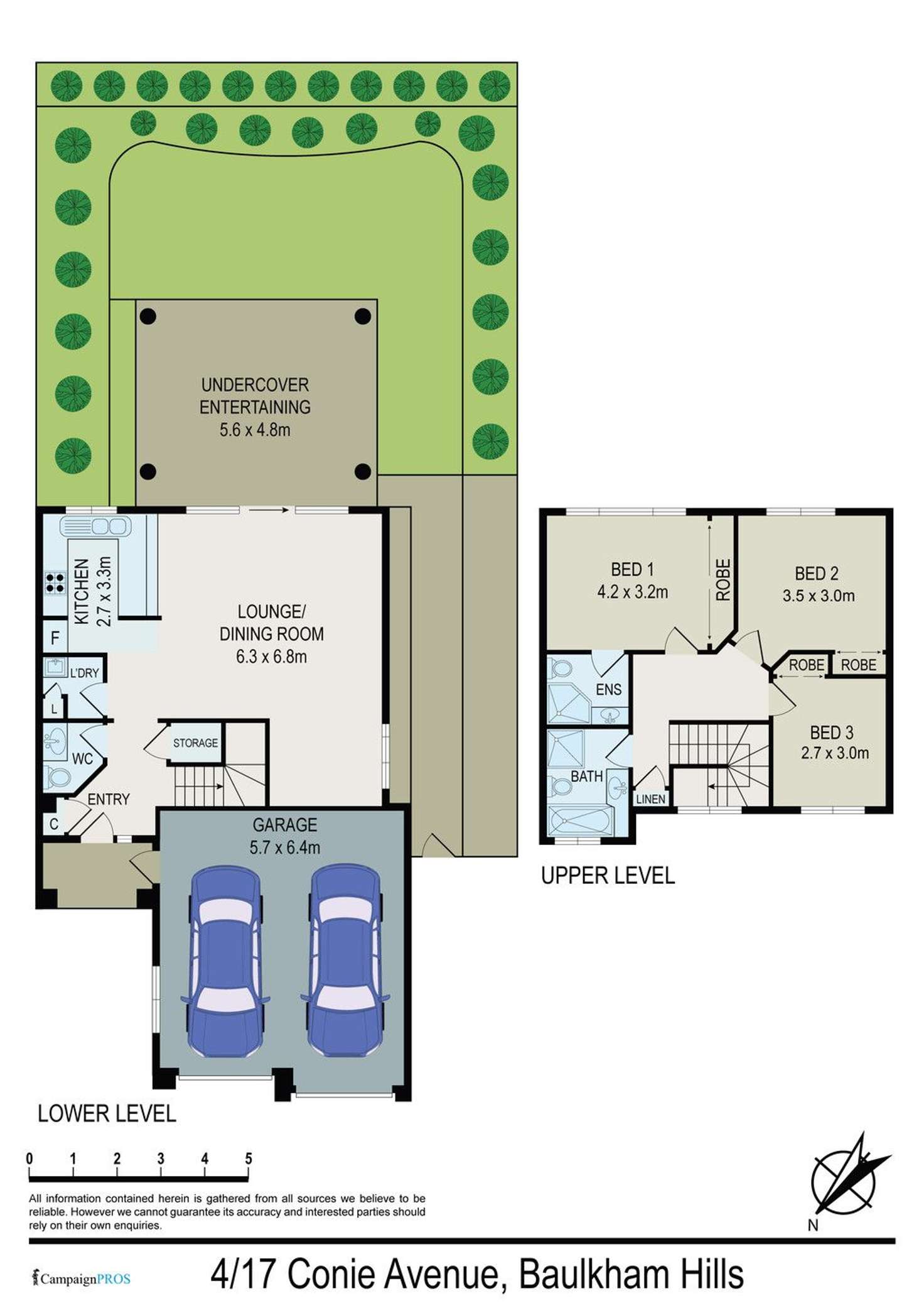 Floorplan of Homely townhouse listing, 4/17 Conie Avenue, Baulkham Hills NSW 2153