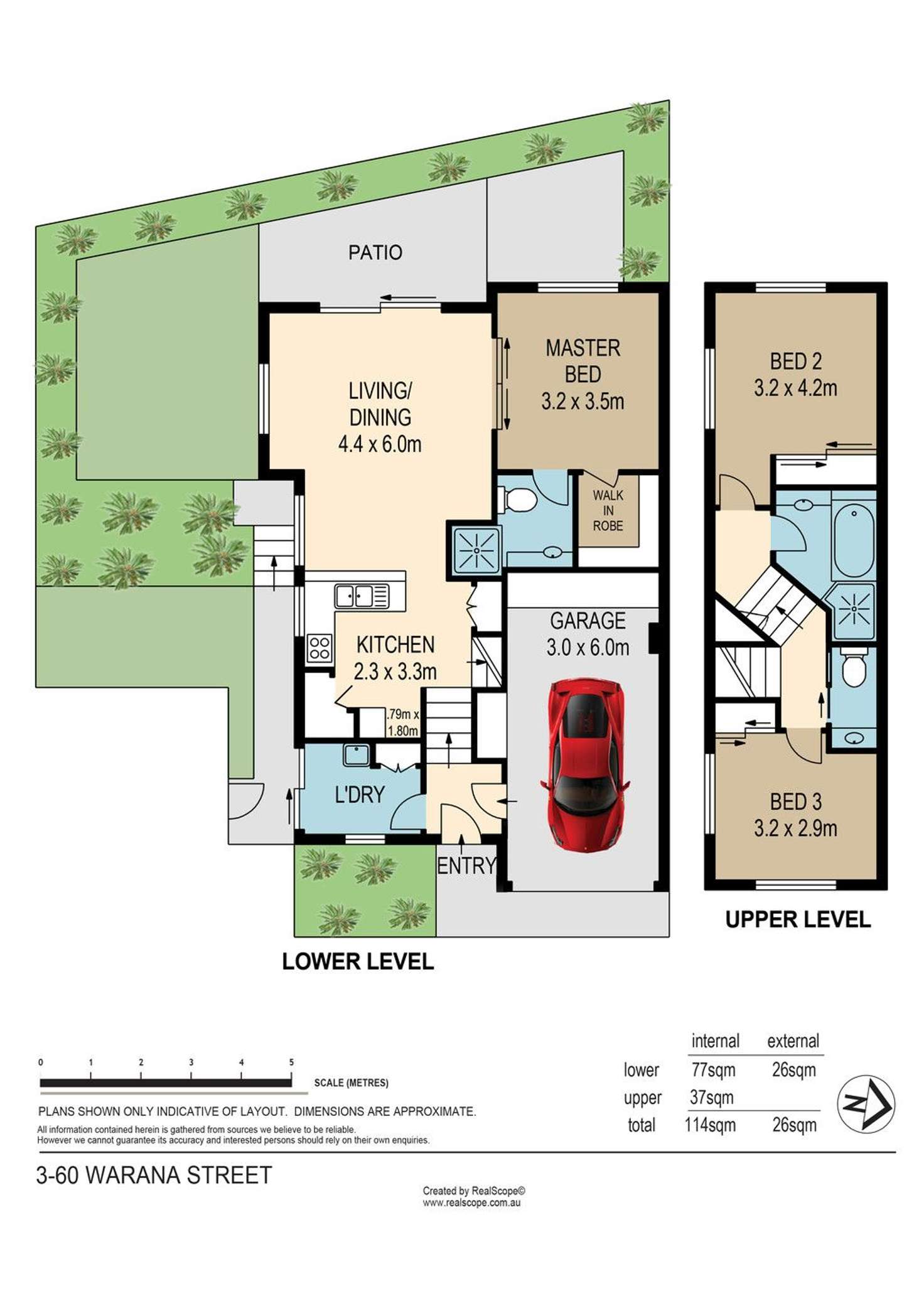 Floorplan of Homely townhouse listing, 3/60 Warana Street, The Gap QLD 4061